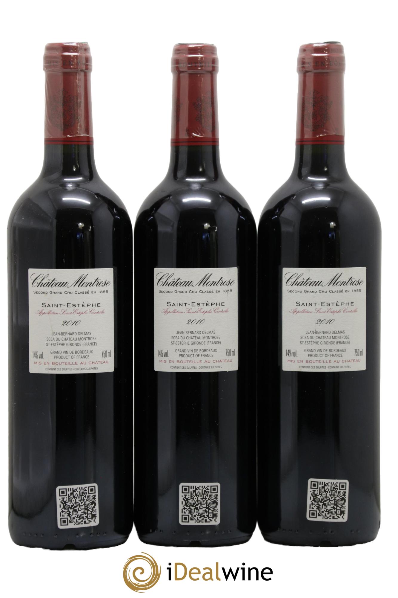 Château Montrose 2ème Grand Cru Classé 2010 - Lotto di 3 bottiglie - 1