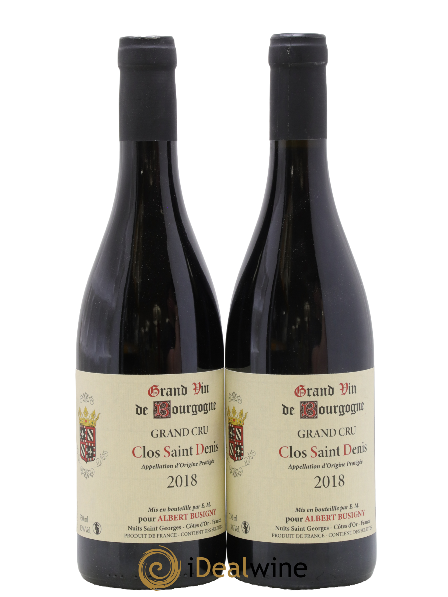 Clos Saint-Denis Grand Cru Albert Busigny 2018 - Lot de 2 bouteilles - 0