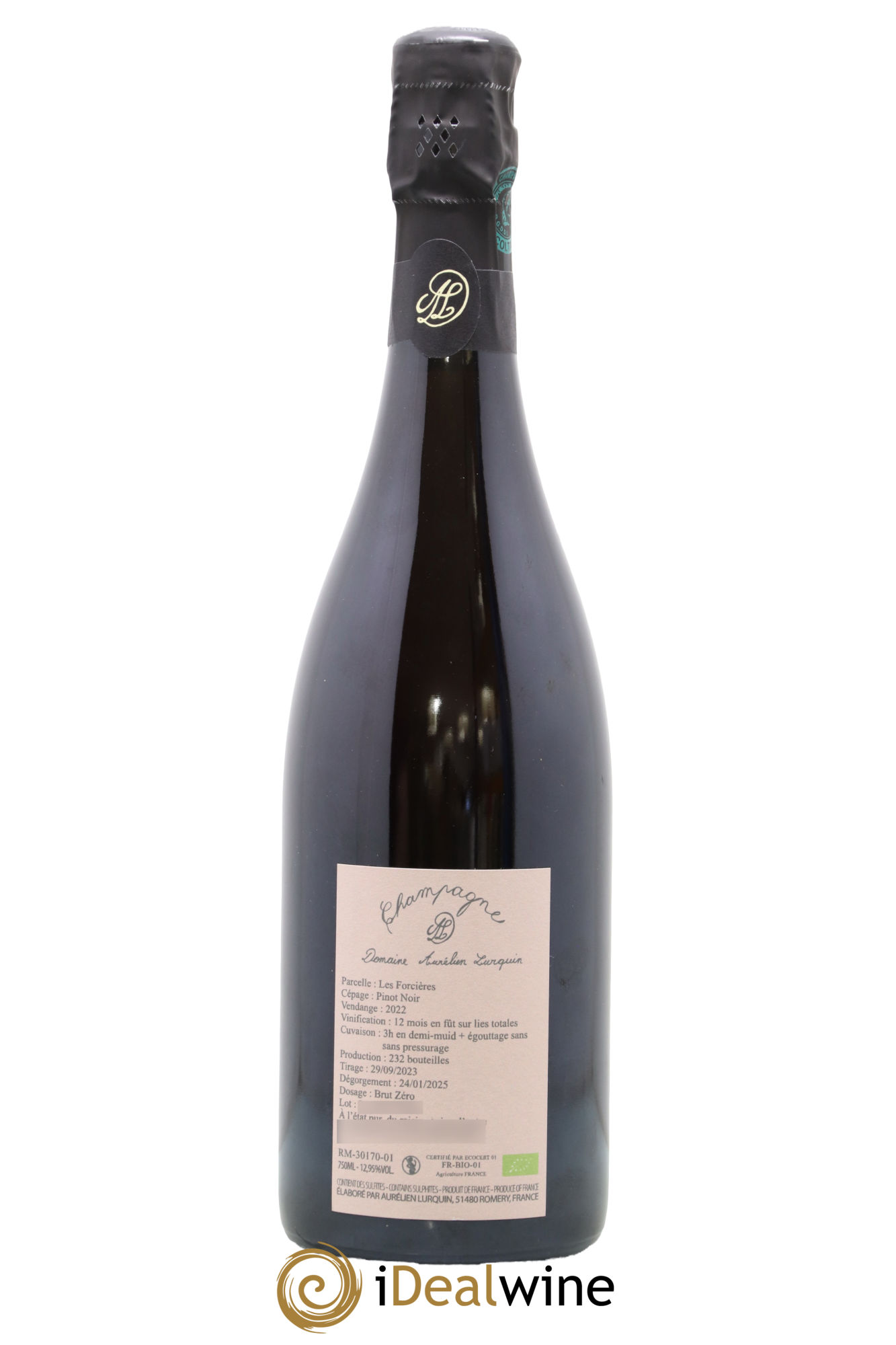Pinot Noir Les Forcières Aurélien Lurquin  2022 - Lot de 1 bouteille - 1