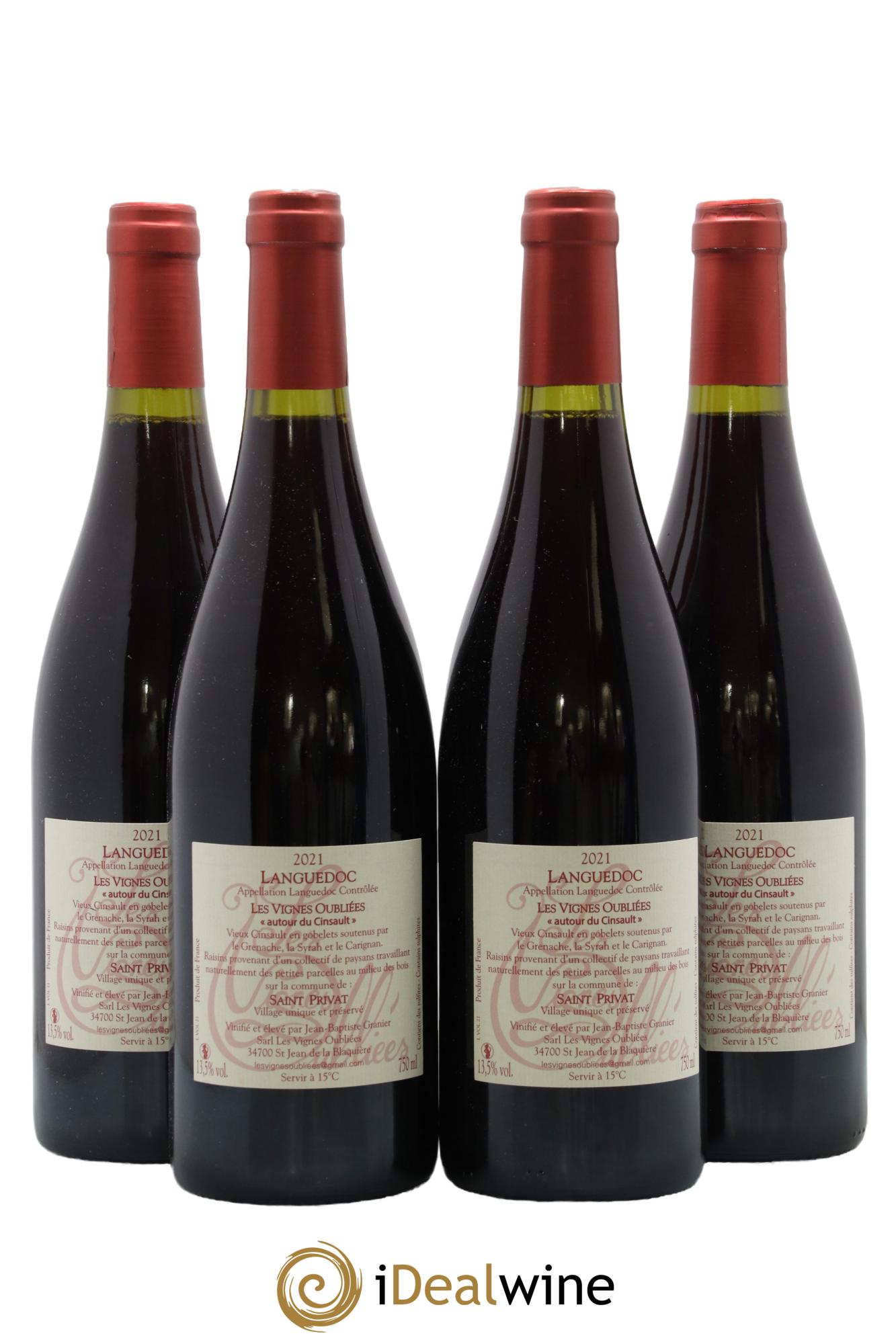 Languedoc Les Vignes Oubliées Autour du Cinsault Jean-Baptiste Granier 2021 - Lot de 4 bouteilles - 1