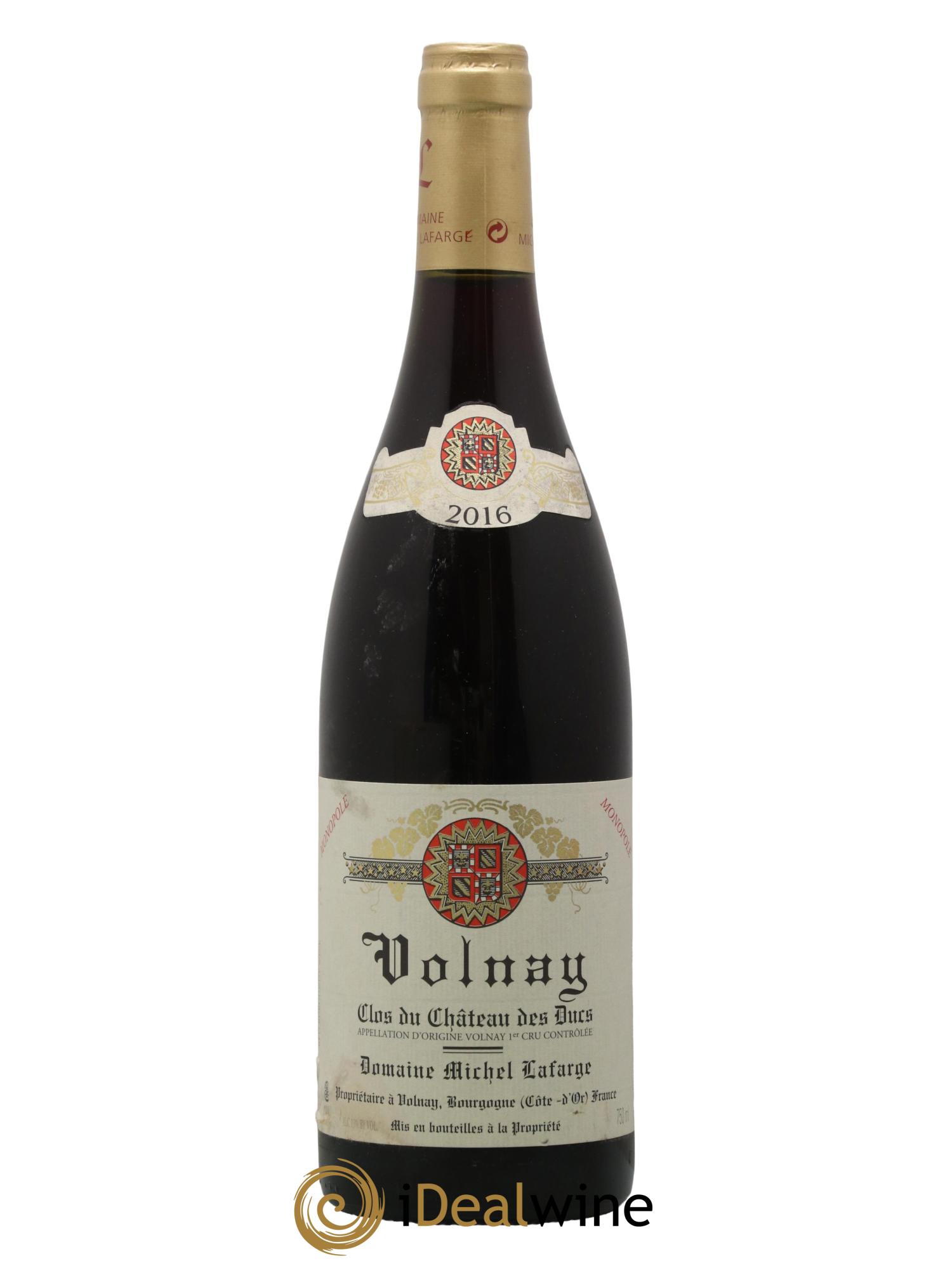 Volnay 1er Cru Clos du Château des Ducs Lafarge (Domaine) 2016 - Lot de 1 bouteille - 0