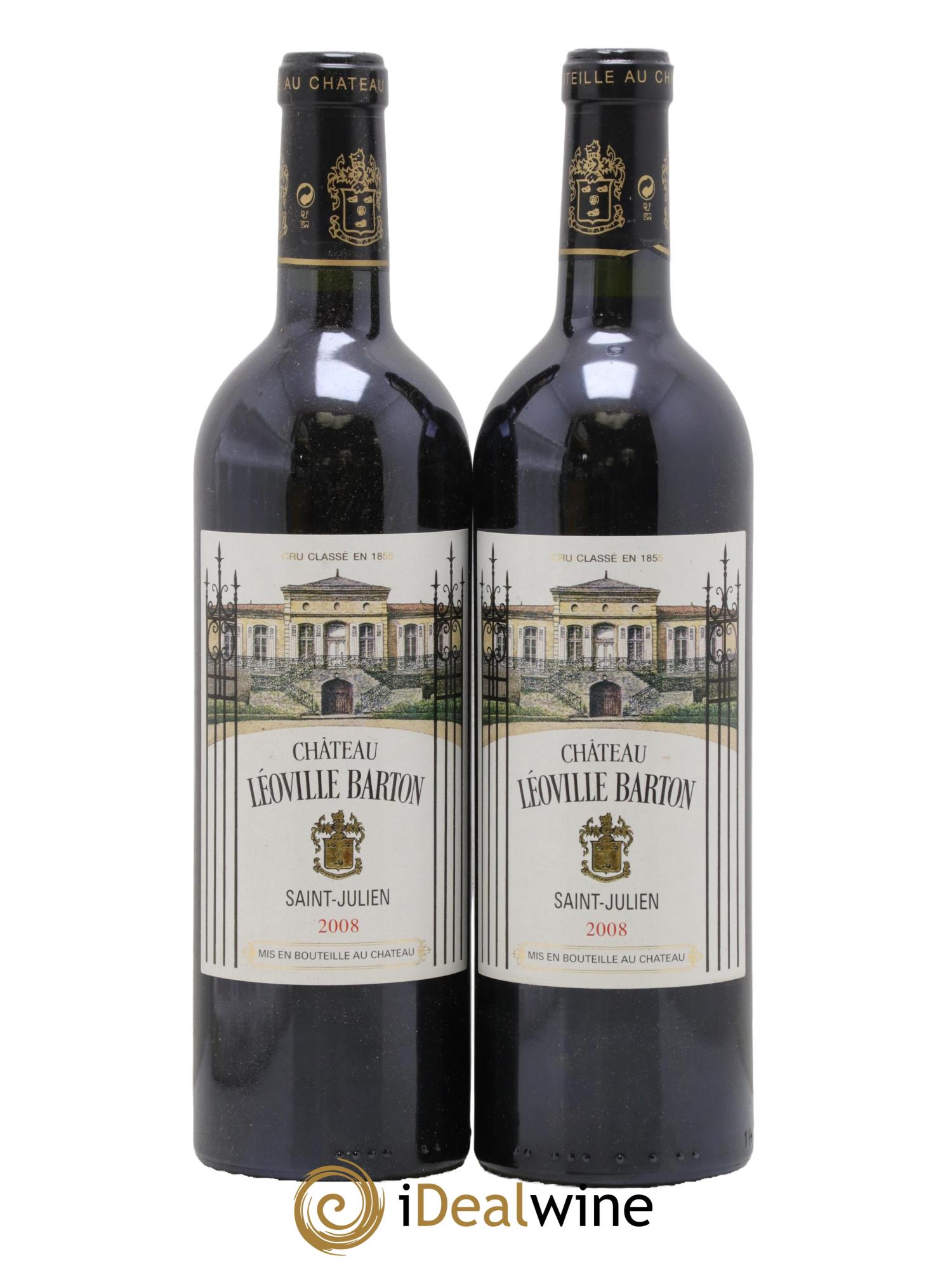 Château Léoville Barton 2ème Grand Cru Classé 2008 - Lot de 2 bouteilles - 0