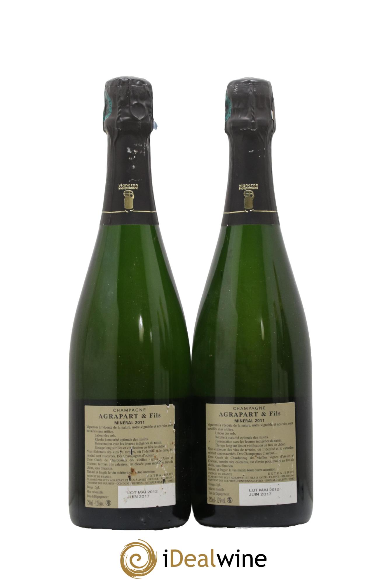 Minéral Blanc de Blancs  Extra-Brut Agrapart & Fils 2011 - Lot of 2 bottles - 1