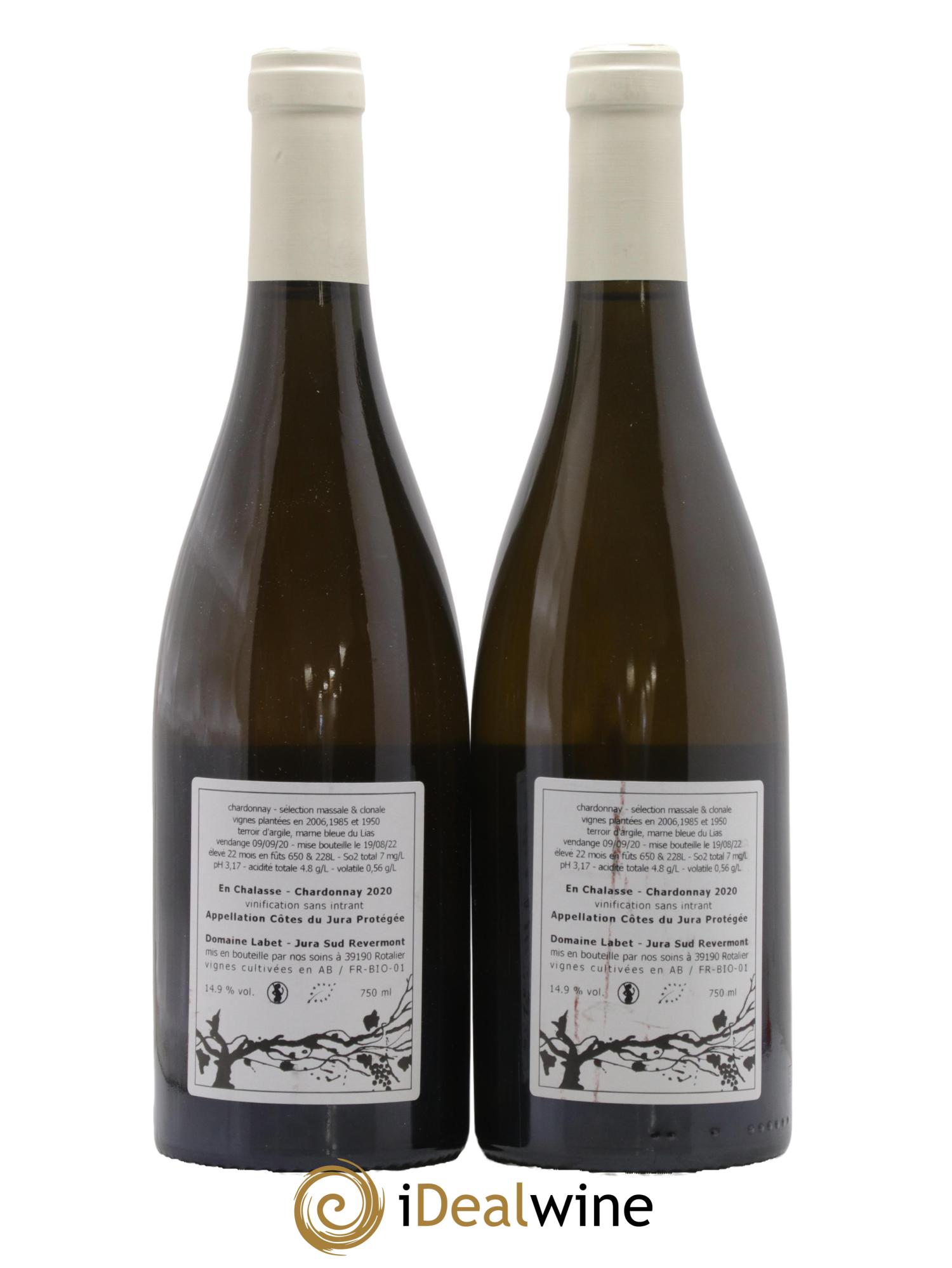 Côtes du Jura Chardonnay En Chalasse Romain - Julien - Charline Labet 2020 - Lot de 2 bouteilles - 1