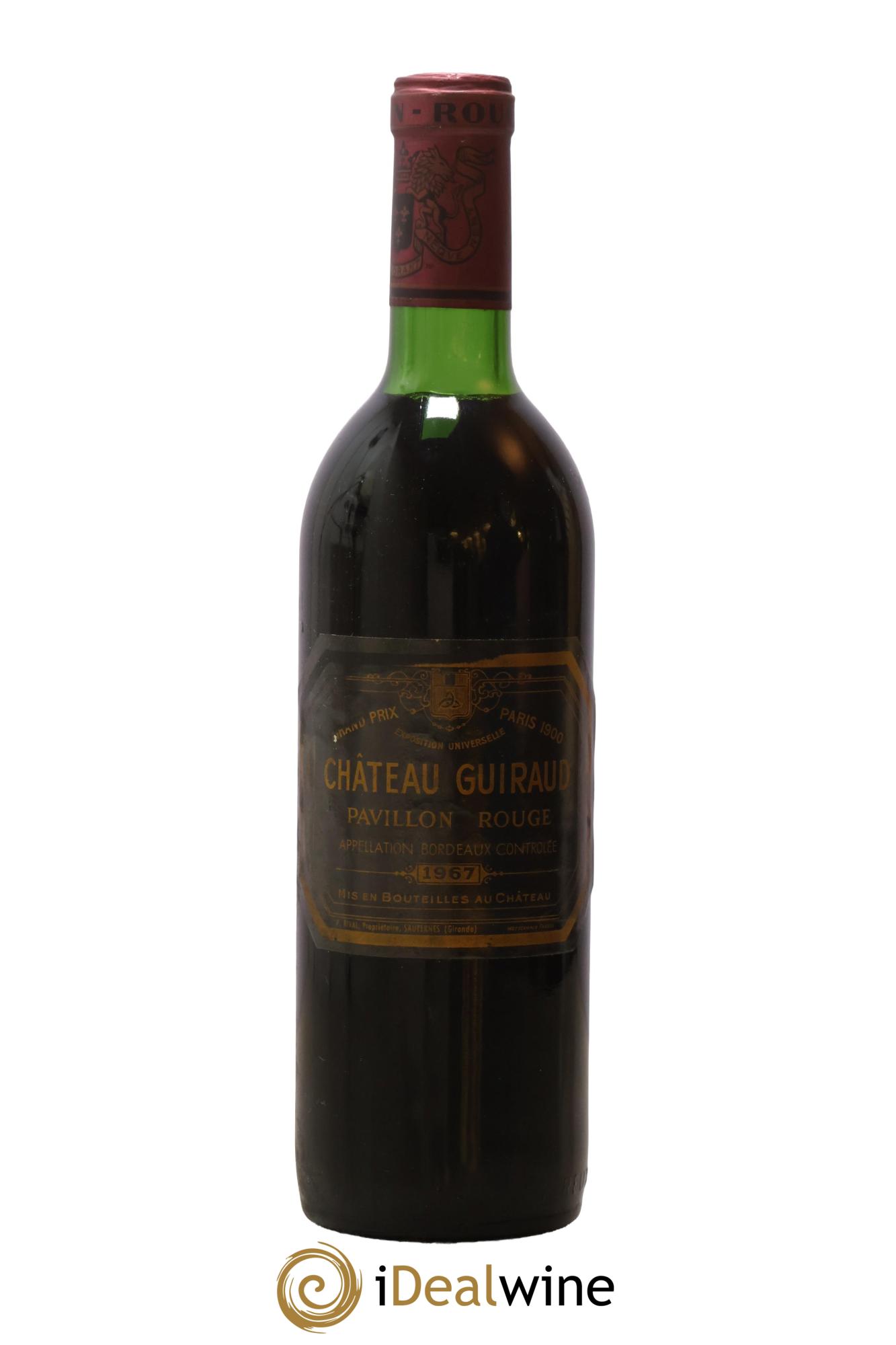 Bordeaux Pavillon Rouge Château Guiraud 1967 - Lot de 1 bouteille - 0