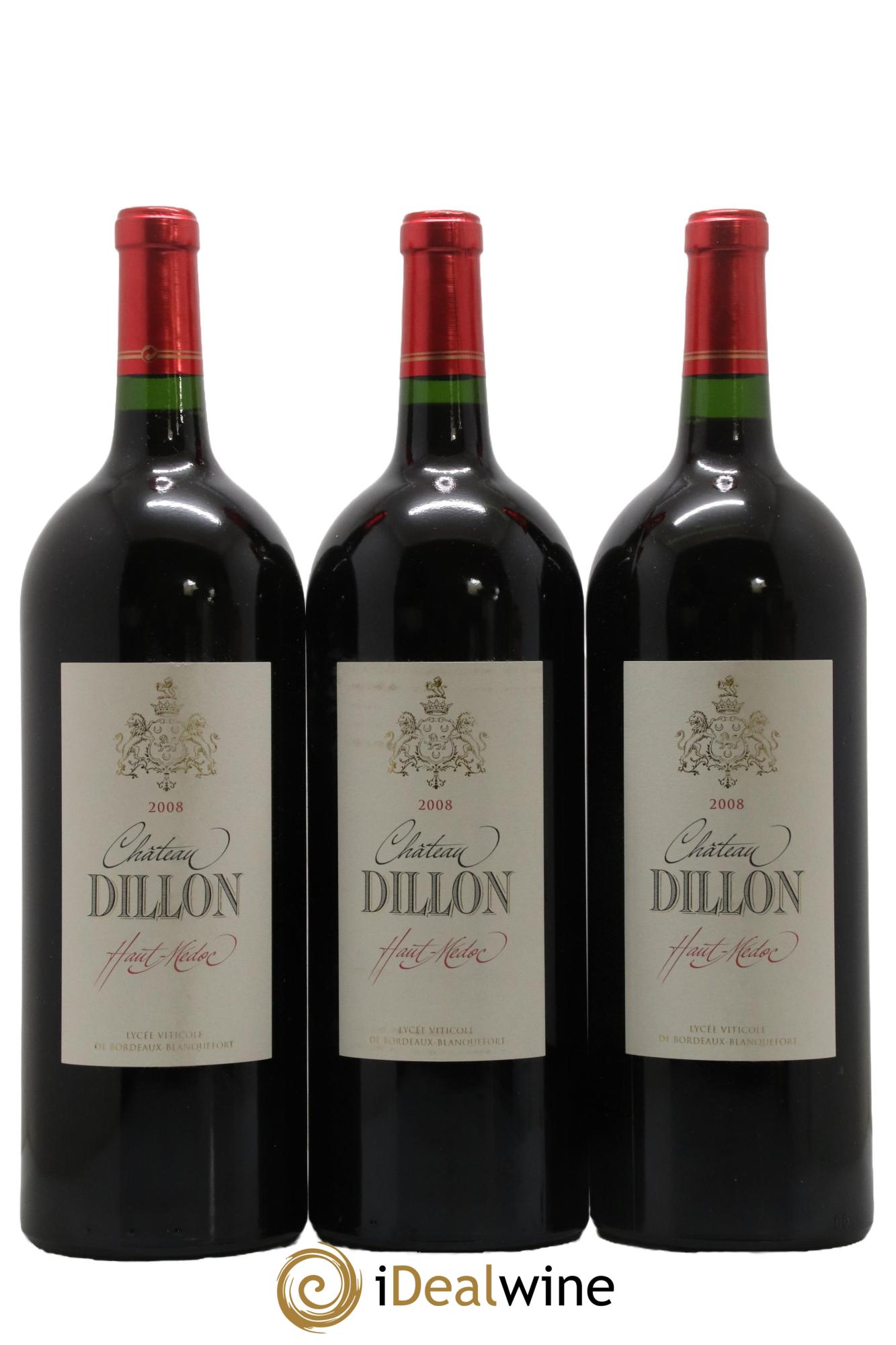 Château Dillon Cru Bourgeois 2008 - Lot de 3 magnums - 0