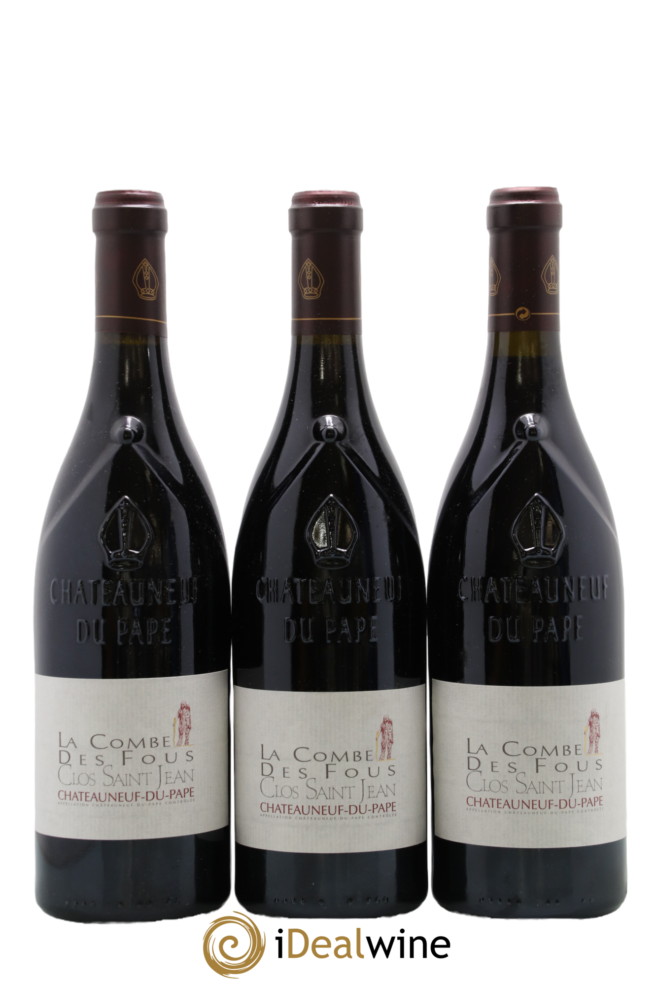 Châteauneuf-du-Pape Clos Saint-Jean La Combe des Fous Pascal et Vincent Maurel 2003 - Lotto di 3 bottiglie - 0