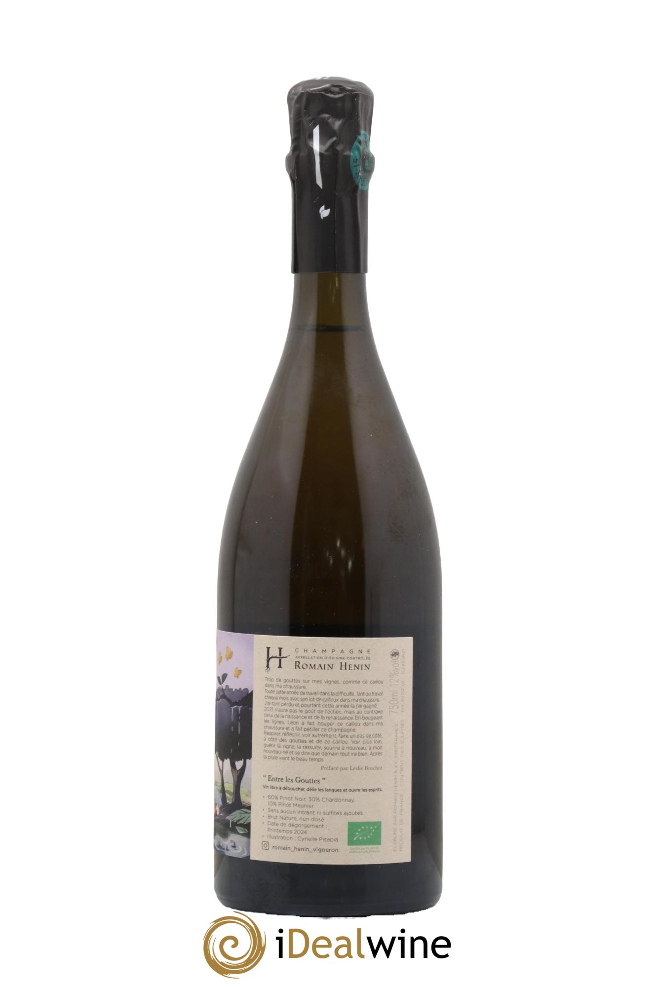 Entre les Gouttes Romain Henin - Lot of 1 bottle - 1