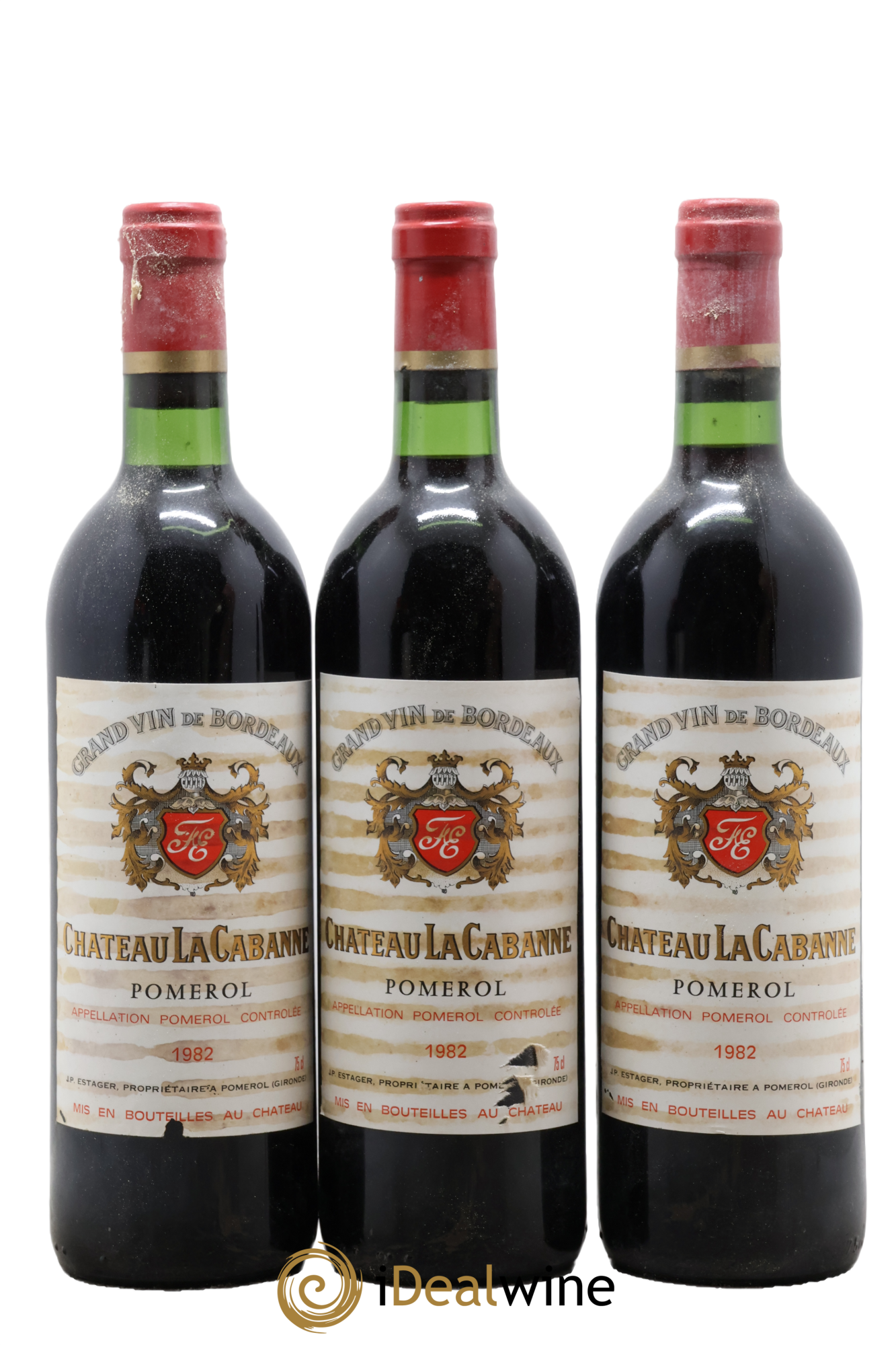 Château la Cabanne 1982 - Lot de 3 bouteilles - 0