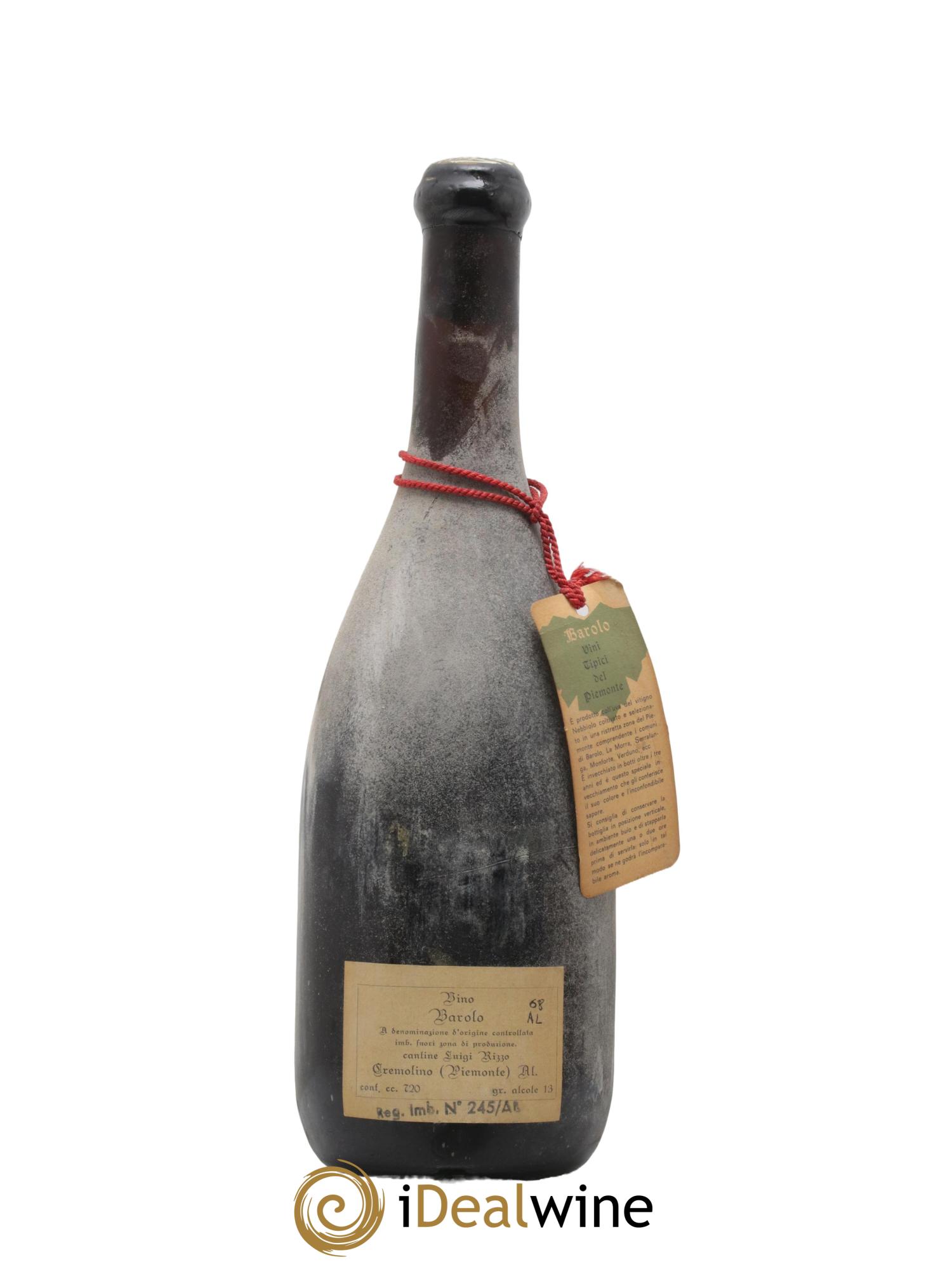 Barolo Luigi Rizzo 1968 - Lot of 1 bottle - 1