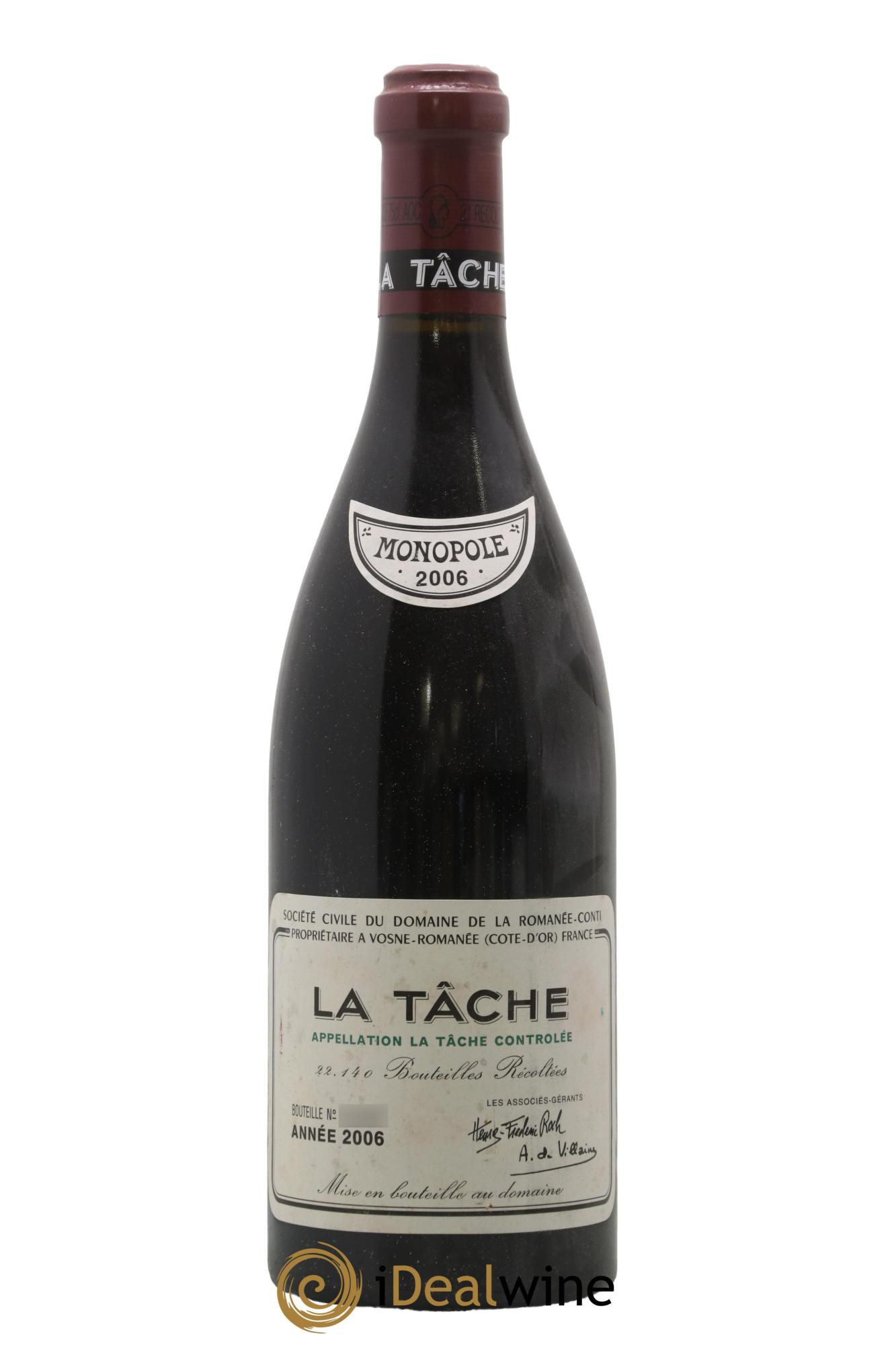 La Tâche Grand Cru Domaine de la Romanée-Conti 2006 - Posten von 1 Flasche - 0