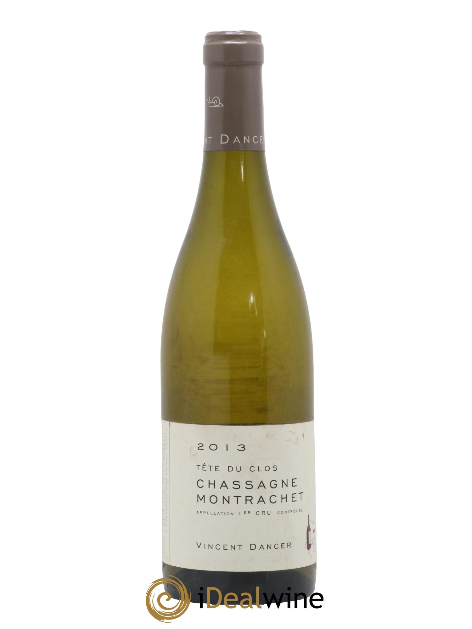 Chassagne-Montrachet 1er Cru (Morgeot) Tête du Clos Vincent Dancer 2013 - Lot de 1 bouteille - 0