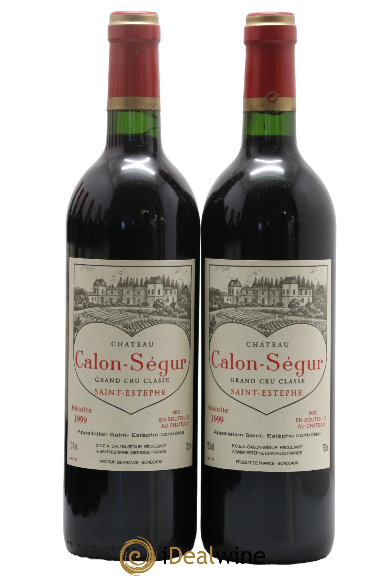 Château Calon Ségur 3ème Grand Cru Classé 1999 - Lot de 2 bouteilles - 0