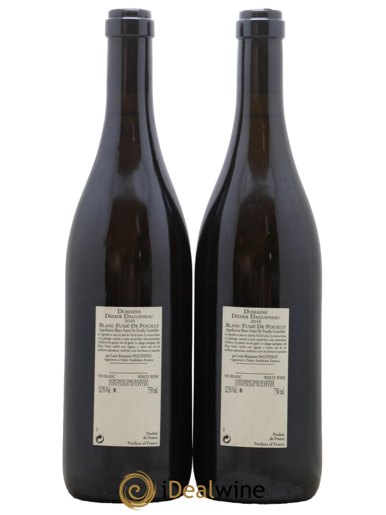 Vin de France (anciennement Pouilly-Fumé) Buisson Renard Dagueneau (Domaine Didier - Louis-Benjamin) 2016 - Lot de 2 bouteilles - 1