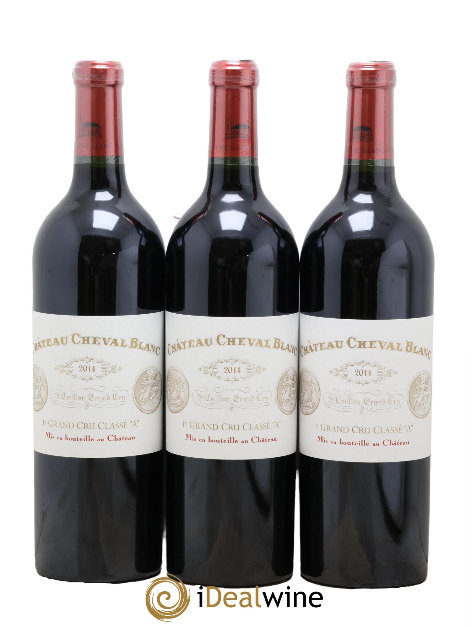 Château Cheval Blanc 1er Grand Cru Classé A 2014 - Lotto di 3 bottiglie - 0