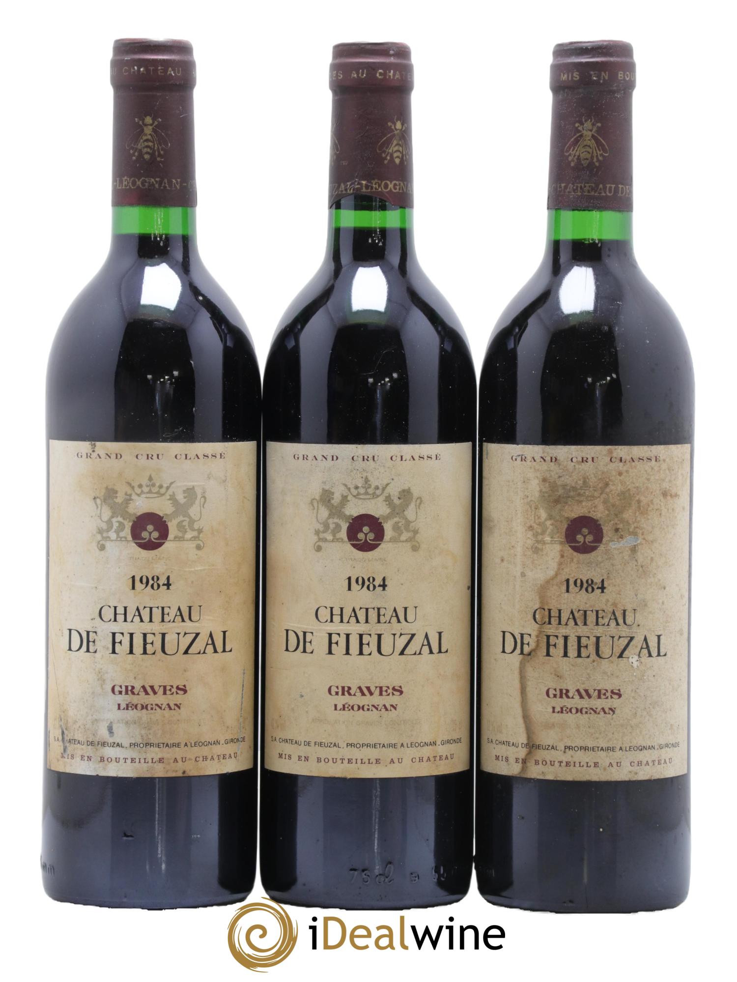 Château de Fieuzal Cru Classé de Graves 1984 - Lot de 3 bouteilles - 0