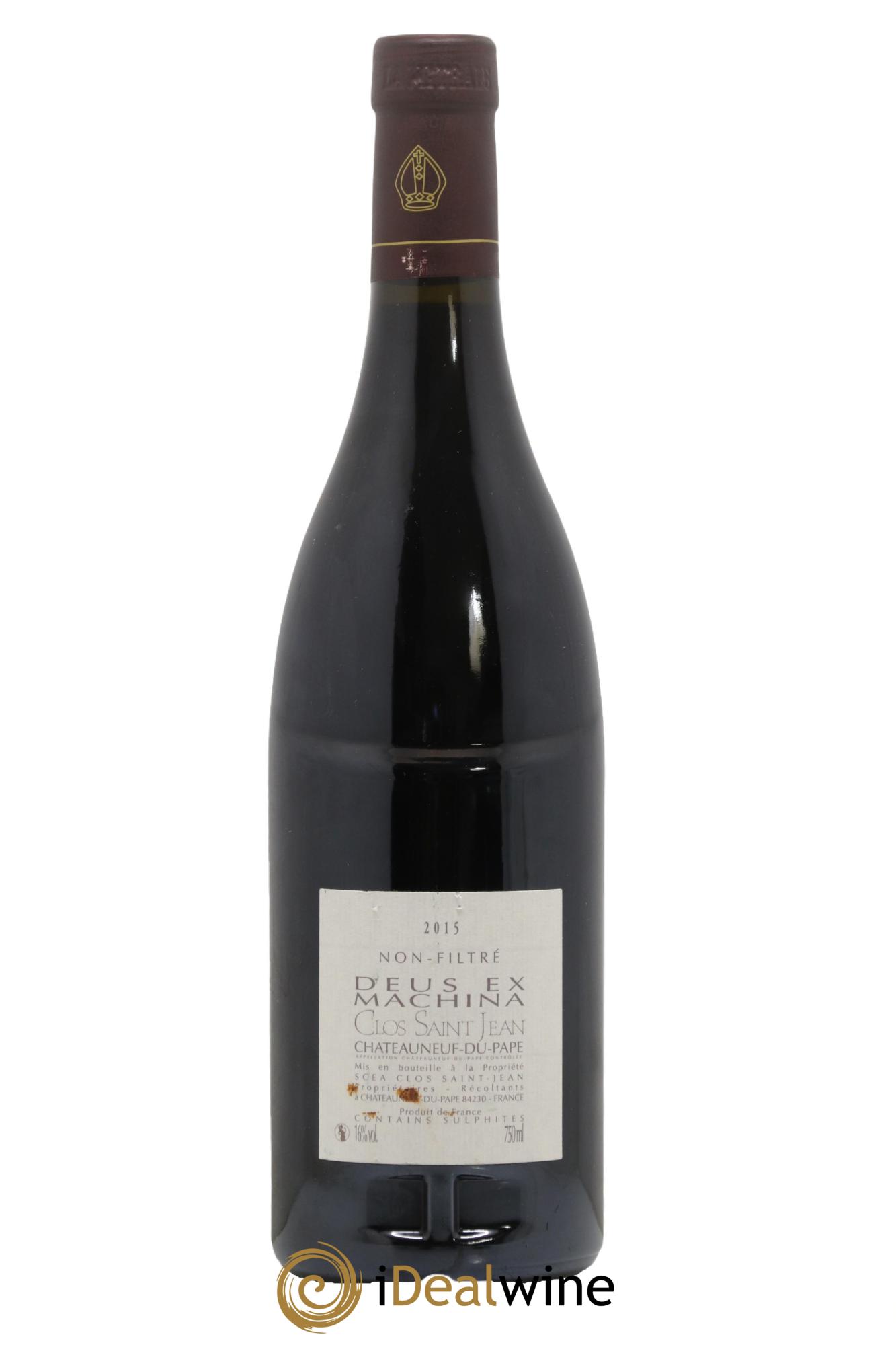 Châteauneuf-du-Pape Clos Saint-Jean Deus Ex Machina Pascal et Vincent Maurel 2015 - Lot de 1 bouteille - 1