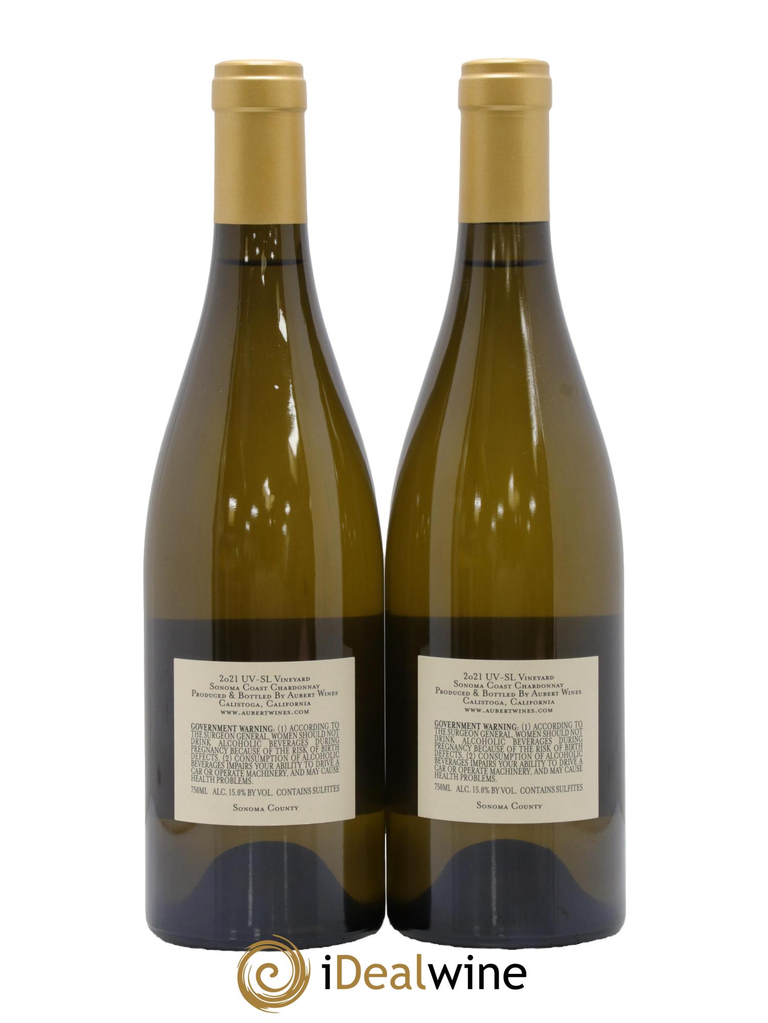 USA California Sonoma Coast Chardonnay UV-SL  Aubert 2021 - Lot de 2 bouteilles - 1