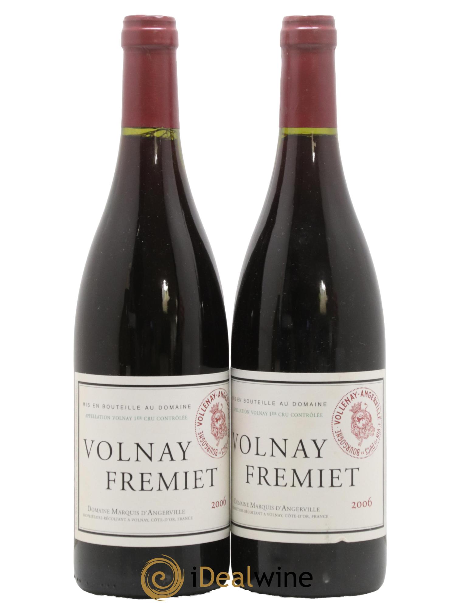 Volnay 1er Cru Frémiet Marquis d'Angerville (Domaine) 2006 - Lot of 2 bottles - 0