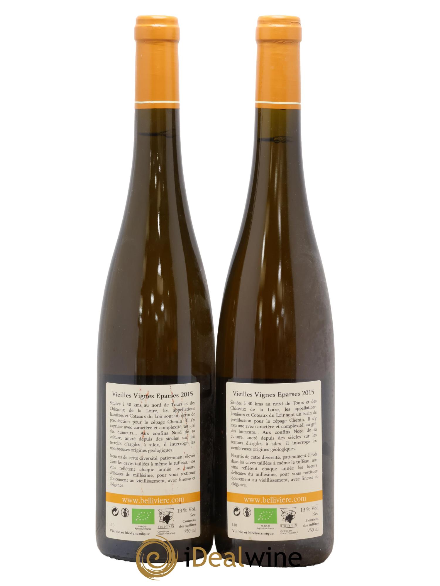 Coteaux du Loir Vieilles Vignes Eparses Domaine de Bellivière 2015 - Lot de 2 bouteilles - 1
