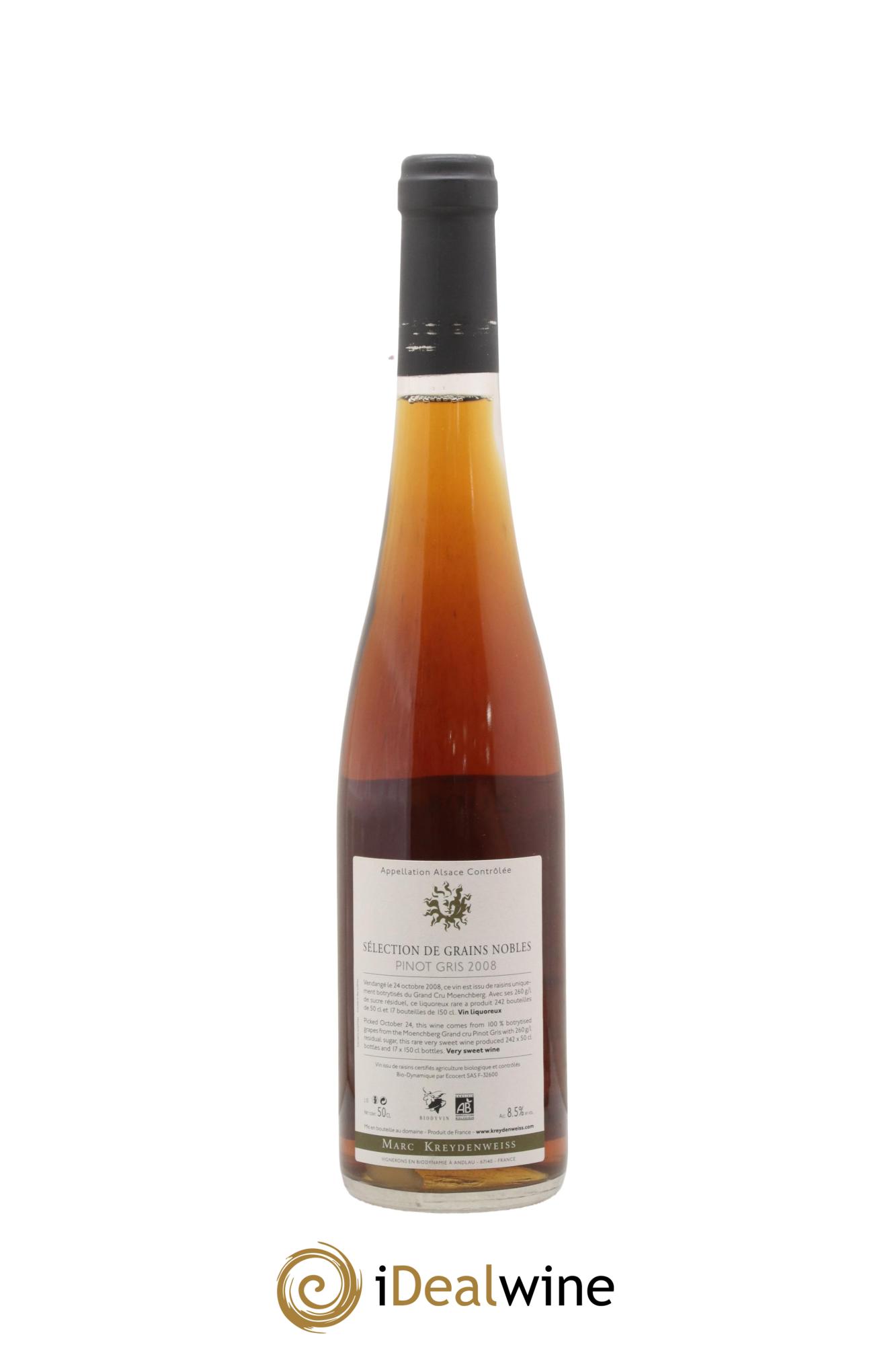 Alsace Pinot Gris Sélection de Grains Nobles Moenchberg Marc Kreydenweiss 2008 - Posten von 1 Format 50cl - 1