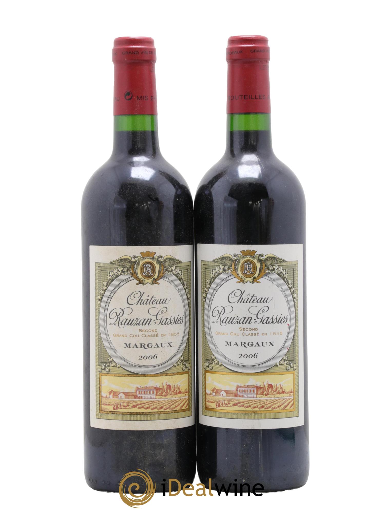 Château Rauzan-Gassies 2ème Grand Cru Classé 2006 - Lot of 2 bottles - 0