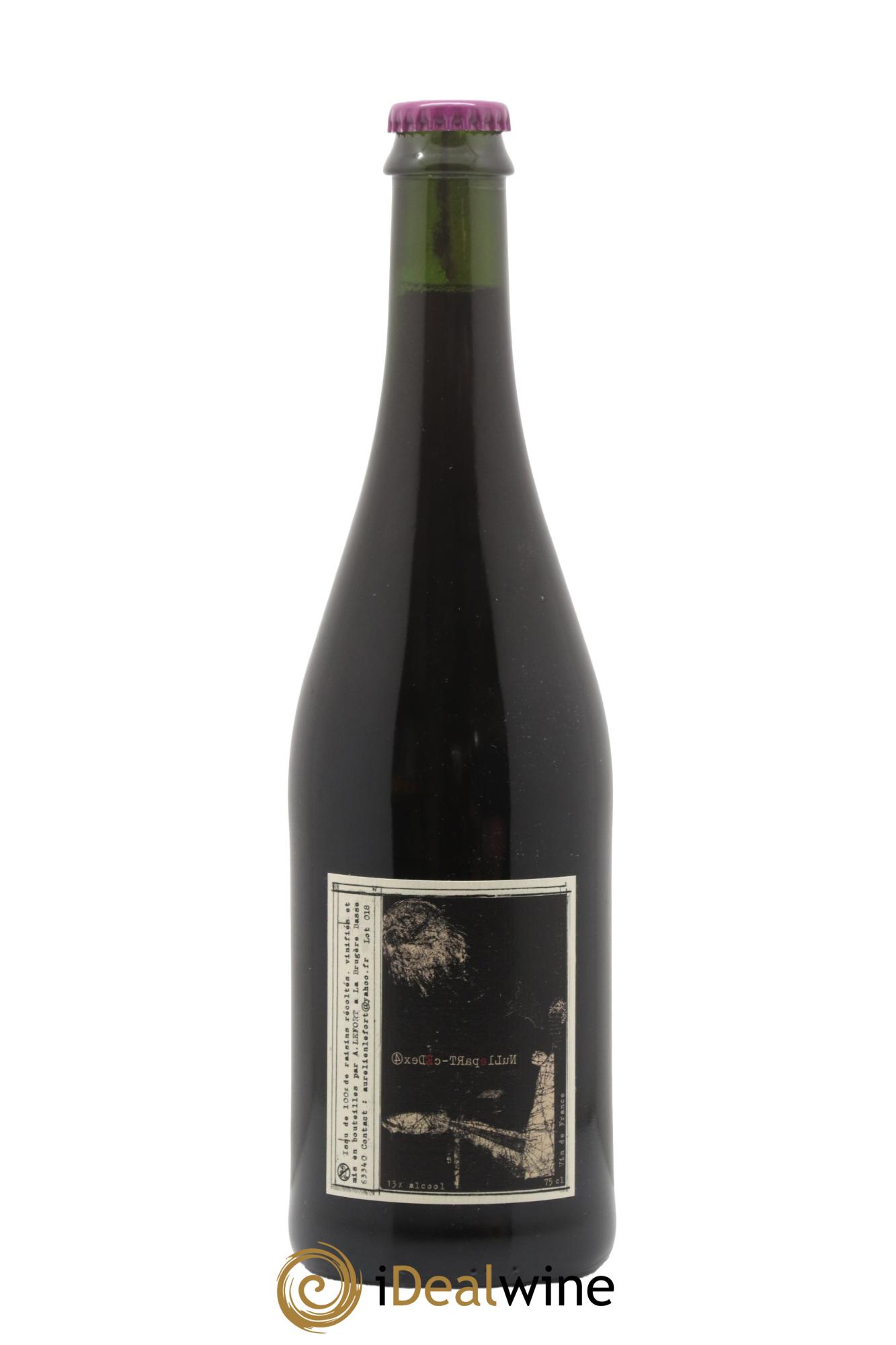 Vin de France Nulle Part Cedex 4 Cuvée Inédite Aurélien Lefort 2018 - Posten von 1 Flasche - 0