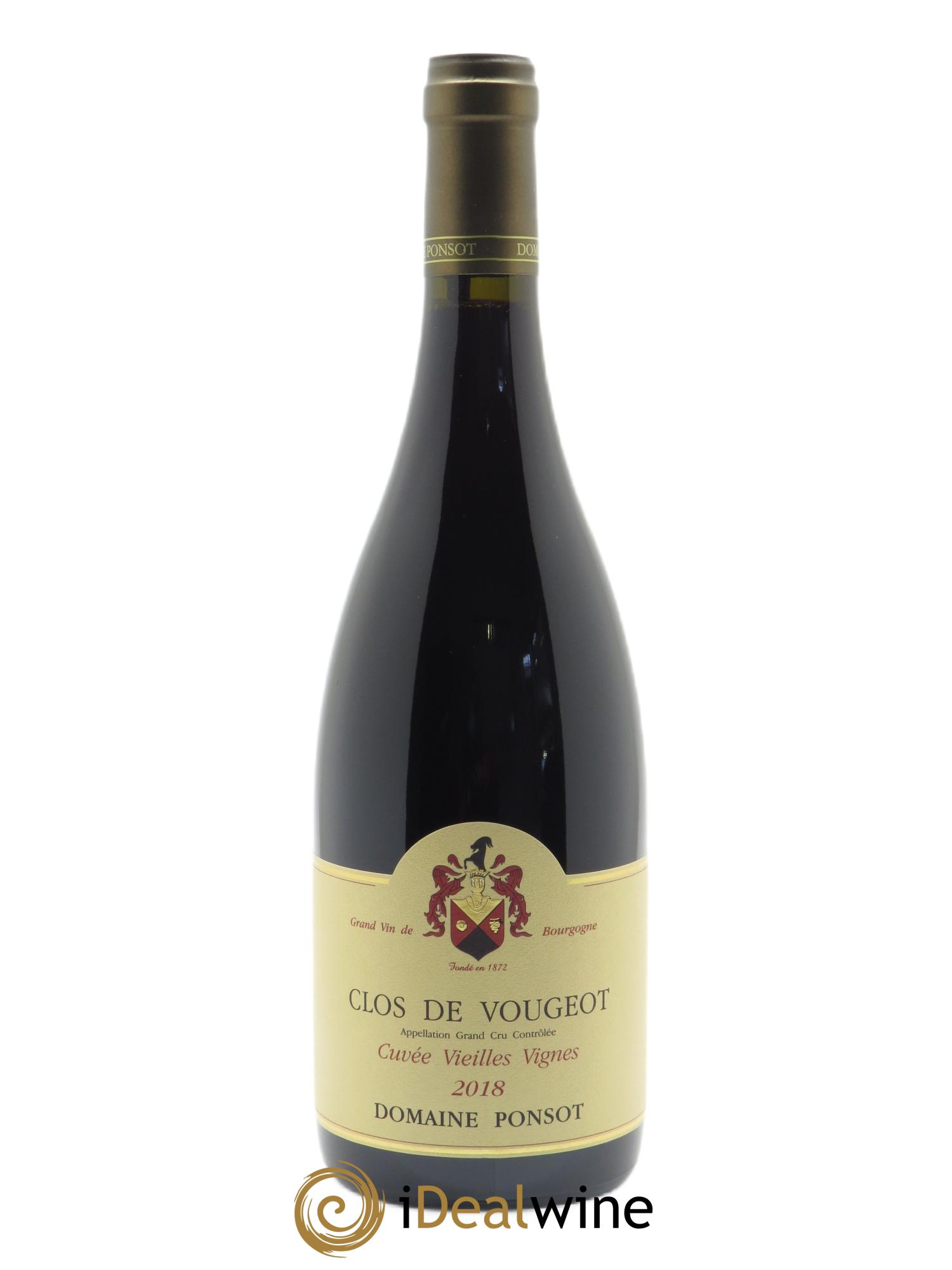 Clos de Vougeot Grand Cru Vieilles Vignes Ponsot (Domaine) 2018 - Lot of 1 bottle - 0