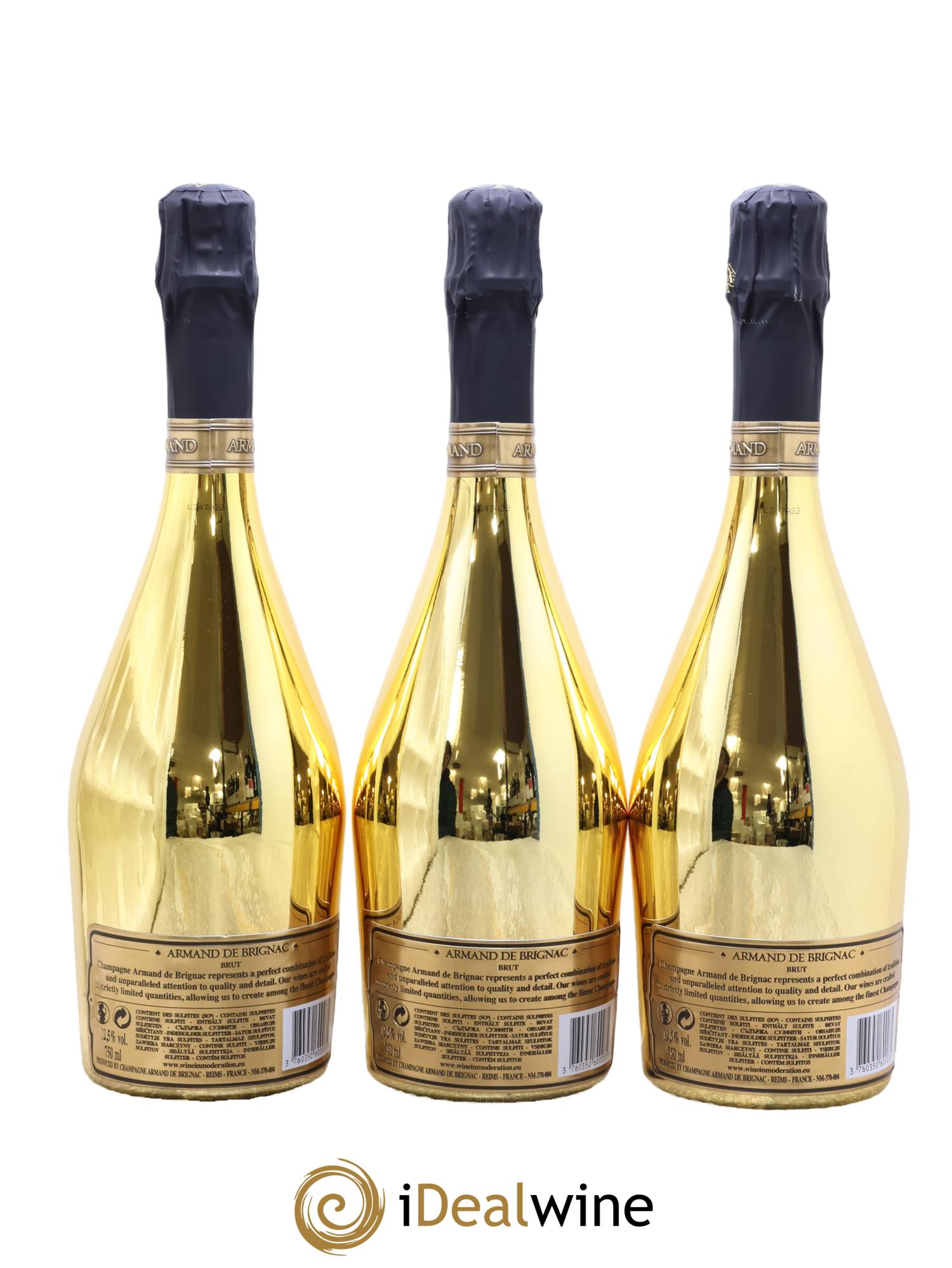 Gold Brut Armand de Brignac - Posten von 3 Flaschen - 1