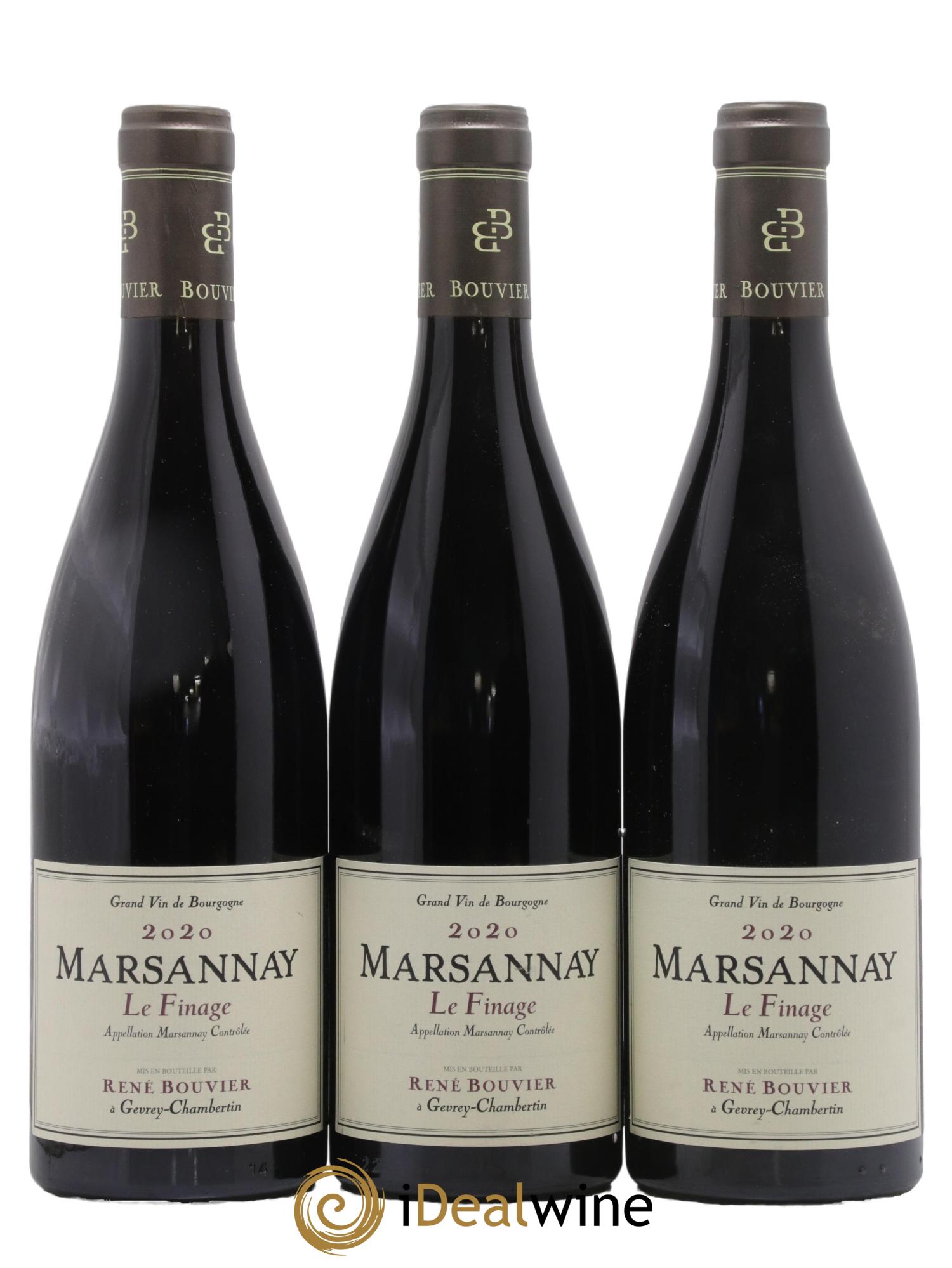 Marsannay Le Finage René Bouvier (Domaine) 2020 - Lotto di 3 bottiglie - 0