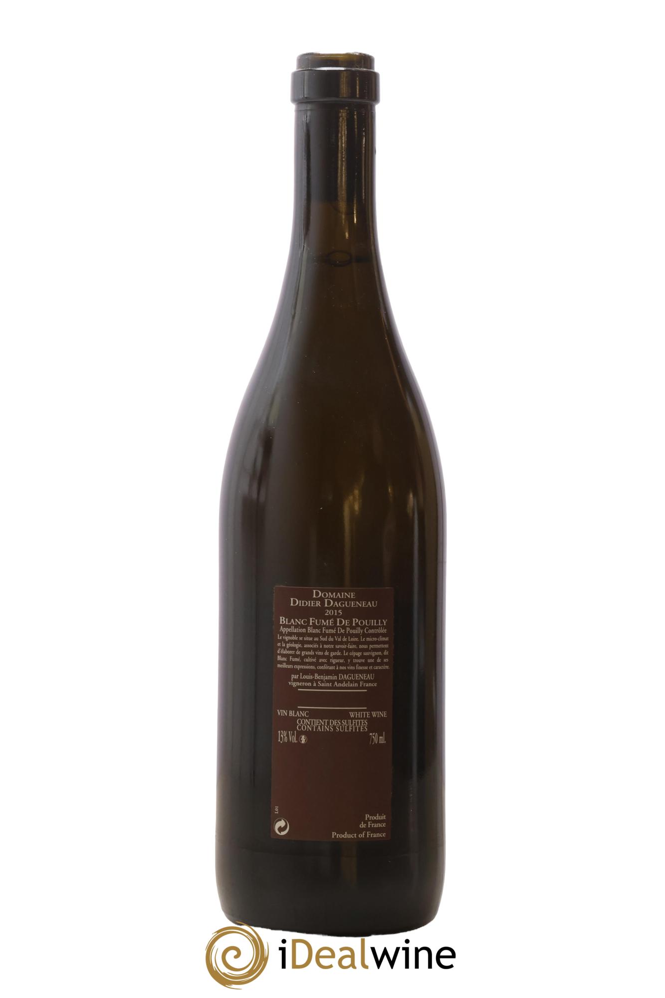 Vin de France (anciennement Pouilly-Fumé) Pur Sang Dagueneau (Domaine Didier - Louis-Benjamin)  2015 - Lot de 1 bouteille - 1