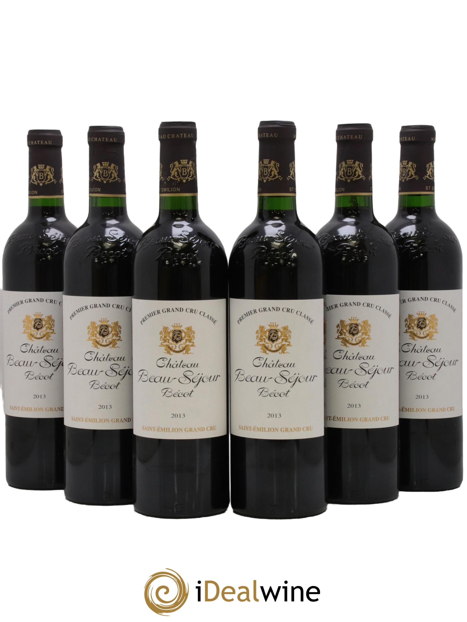 Château Beau-Séjour Bécot 1er Grand Cru Classé B 2013 - Lot of 6 bottles - 0