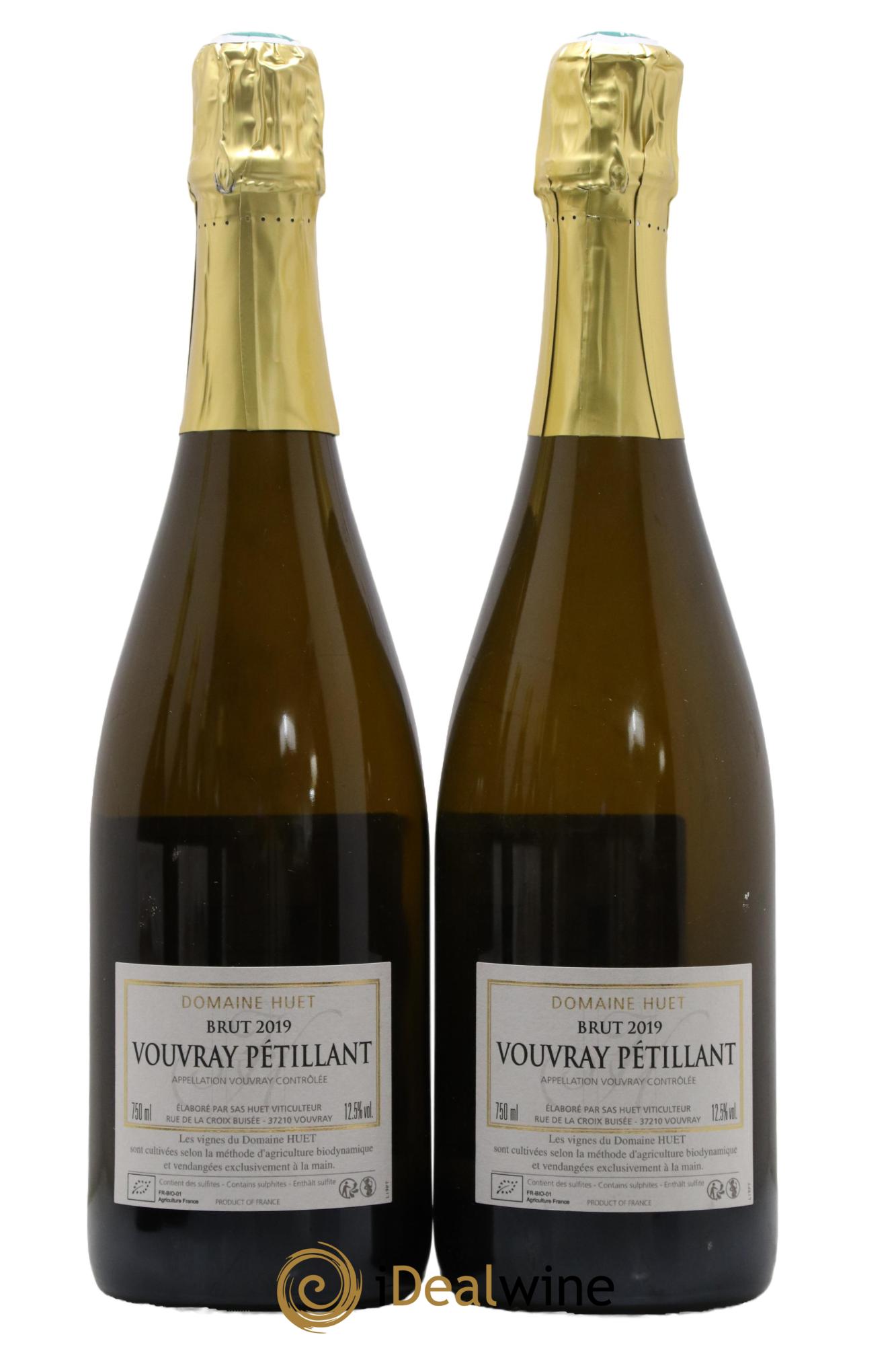 Vouvray Pétillant Brut Domaine Huet 2019 - Lot of 2 bottles - 1