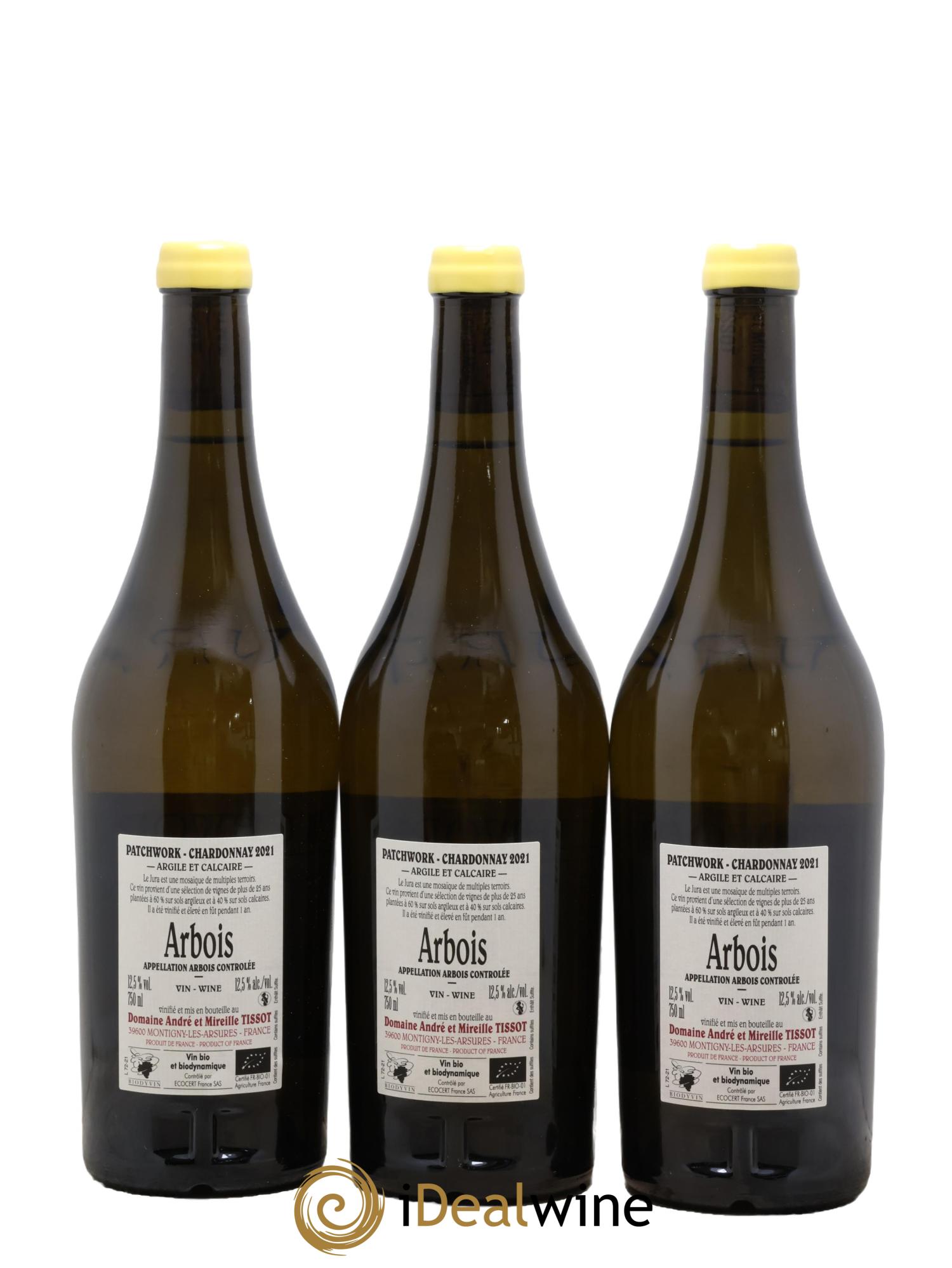 Arbois Patchwork Bénédicte et Stéphane Tissot 2021 - Lotto di 3 bottiglie - 1