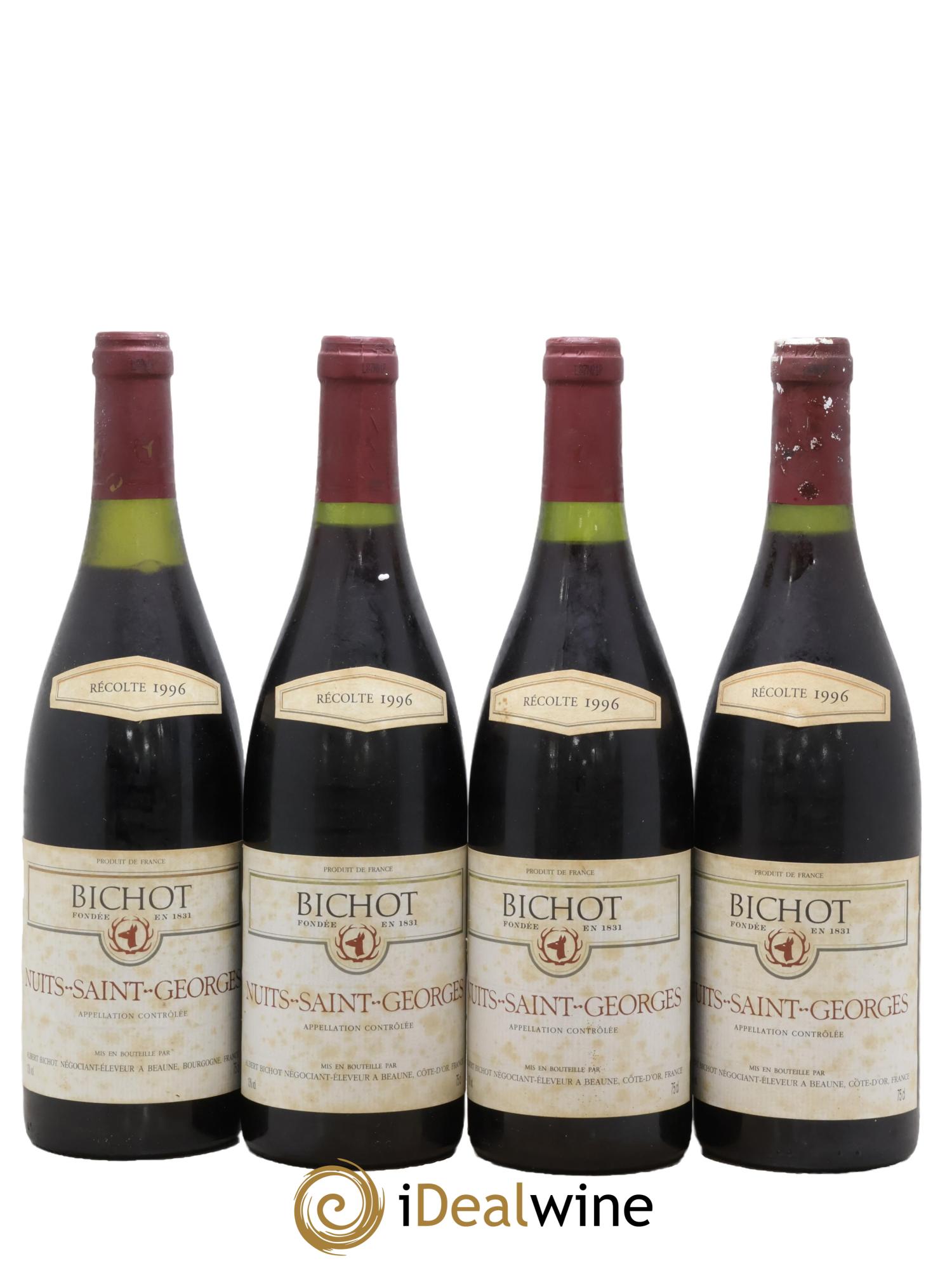 Nuits-Saint-Georges Albert Bichot 1996 - Lot de 4 bouteilles - 0