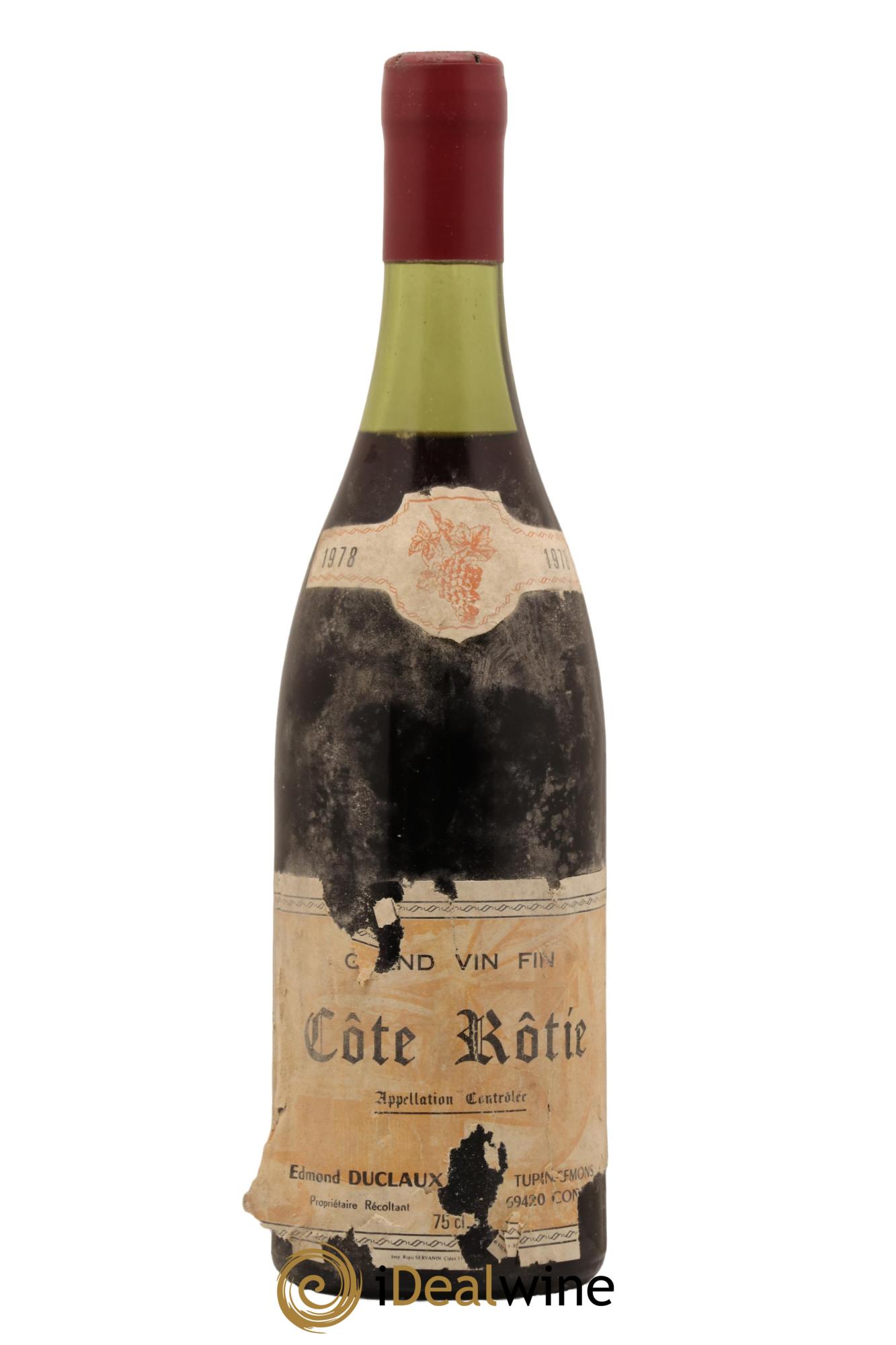 Côte-Rôtie Edmond Duclaux 1978 - Lot de 1 bouteille - 0