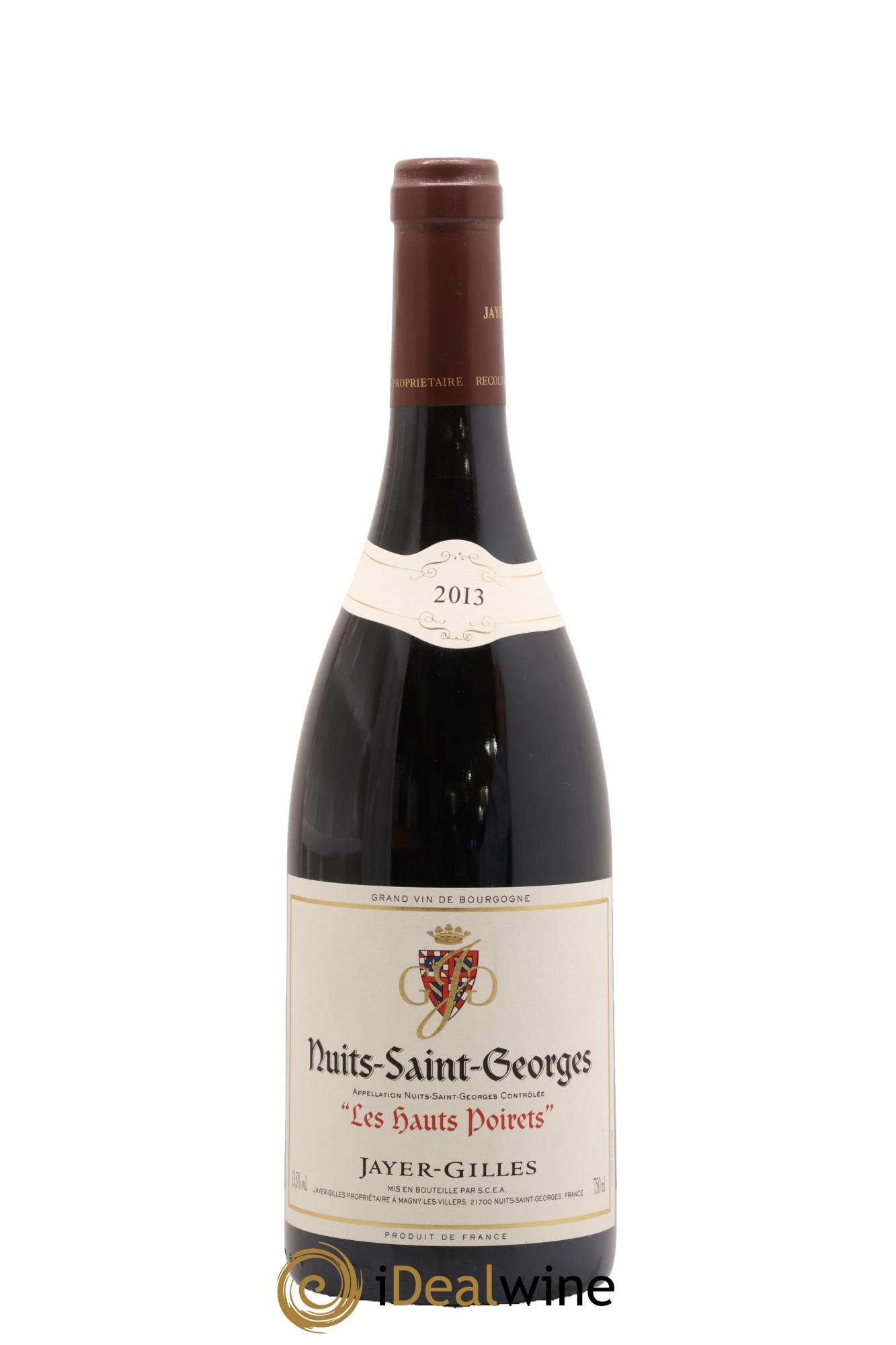 Nuits-Saint-Georges Les Hauts Poirets Hoffmann-Jayer (anciennement Jayer-Gilles) 2013 - Lot de 1 bouteille - 0