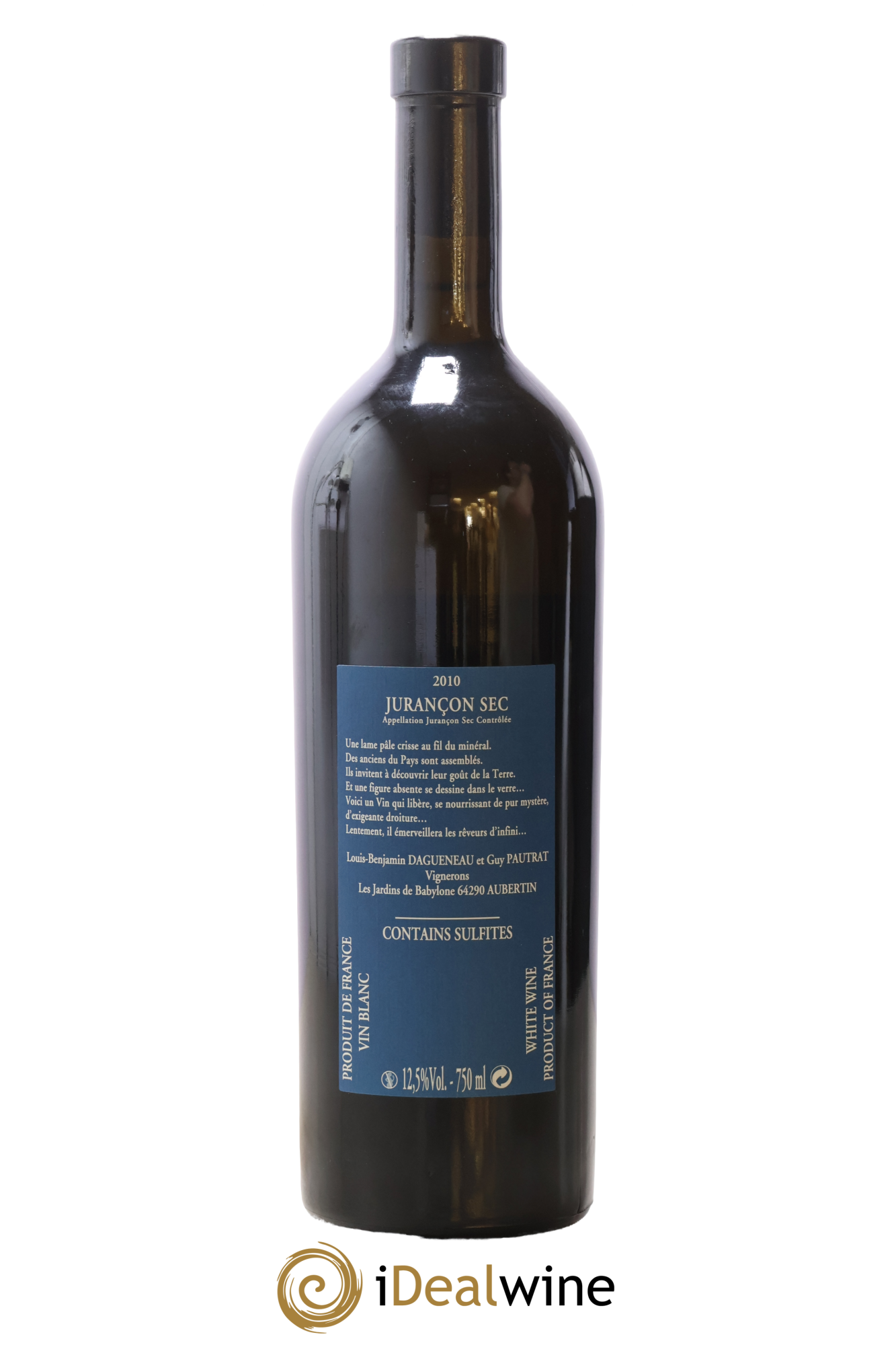 Jurançon sec Jardins de Babylone Dagueneau 2010 - Posten von 1 Flasche - 1