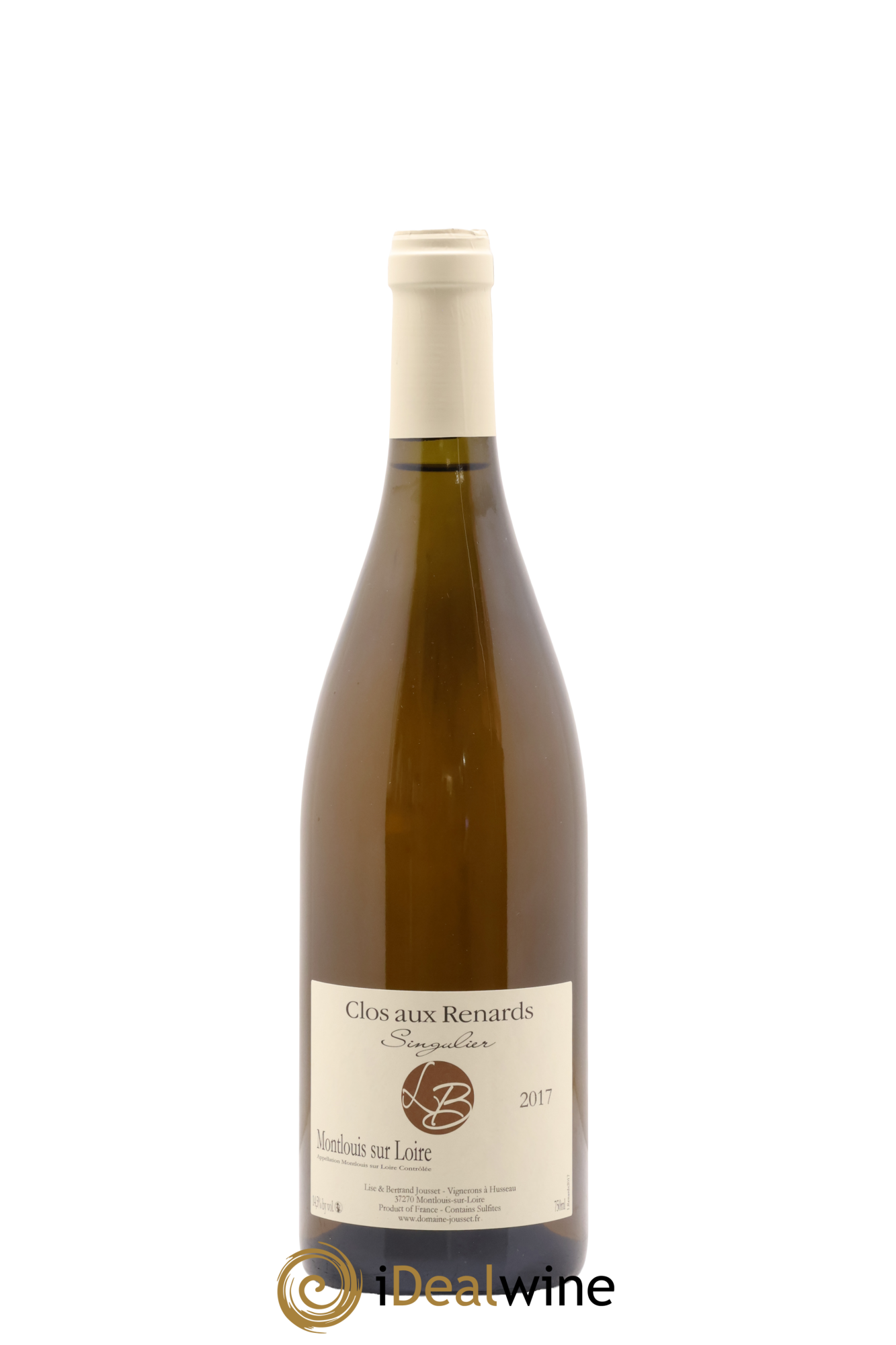 Montlouis-sur-Loire Clos aux Renards Singulier Lise et Bertrand Jousset 2017 - Lot of 1 bottle - 0