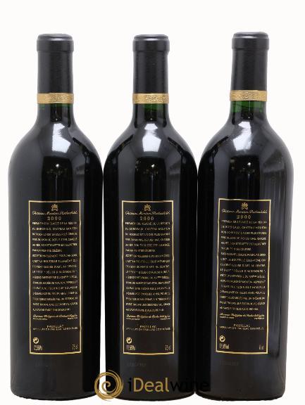 Château Mouton Rothschild 1er Grand Cru Classé 2000 - Lotto di 3 bottiglie - 1
