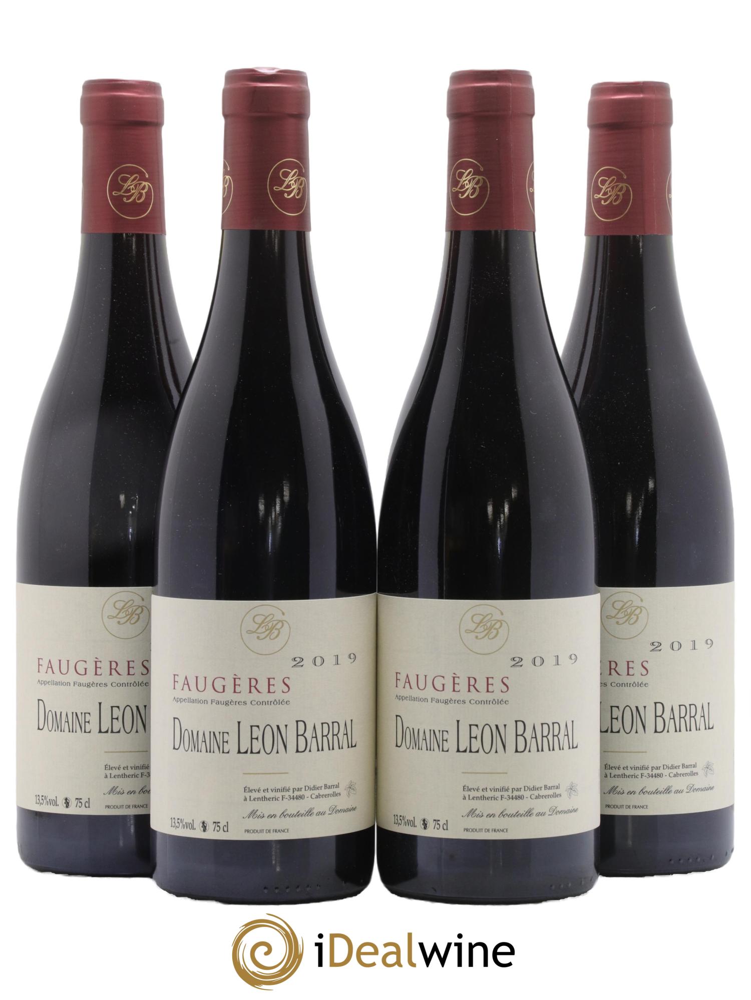 Faugères Domaine Léon Barral 2019 - Lot of 4 bottles - 0