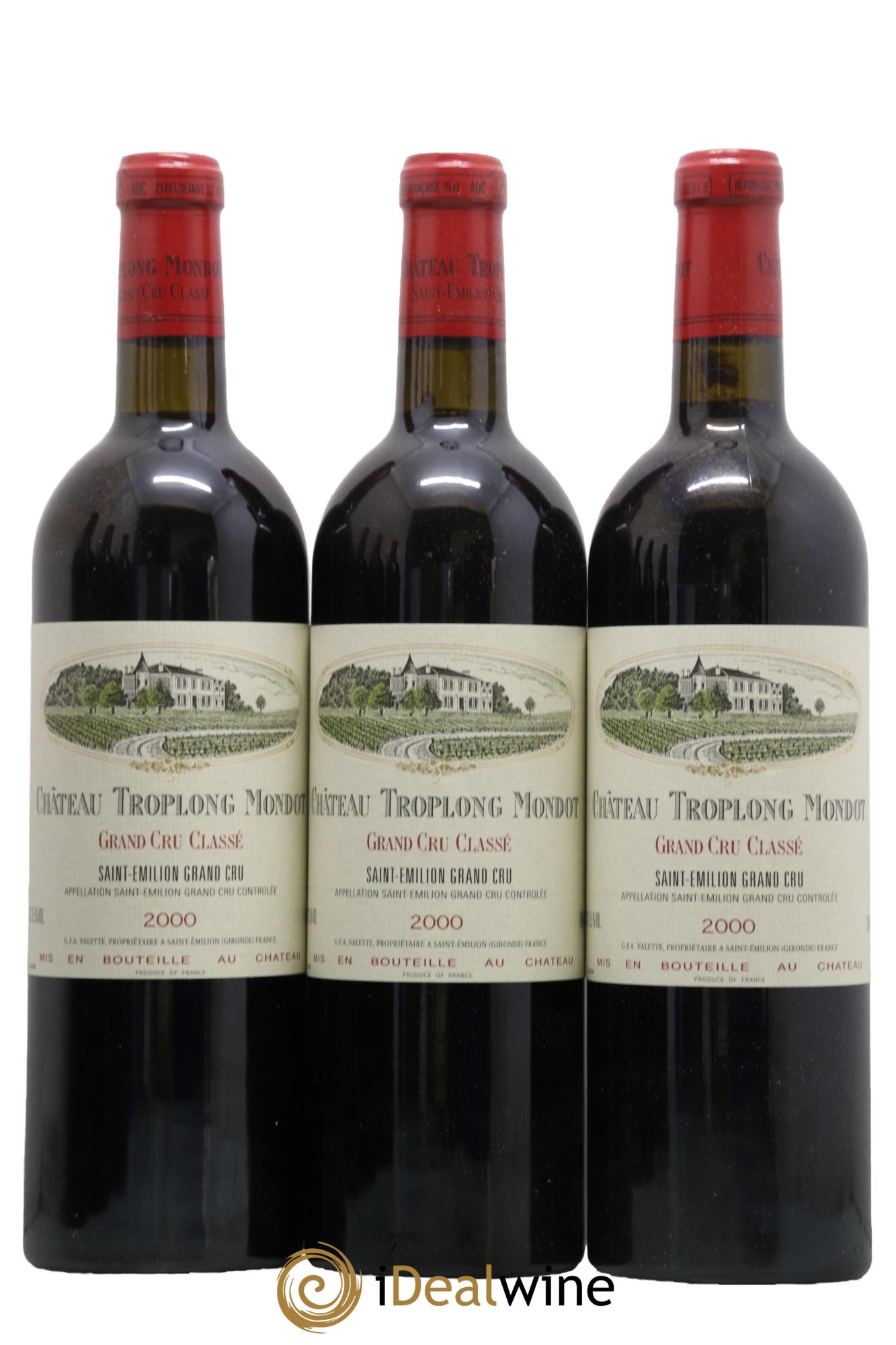 Château Troplong Mondot 1er Grand Cru Classé B 2000 - Lotto di 6 bottiglie - 1