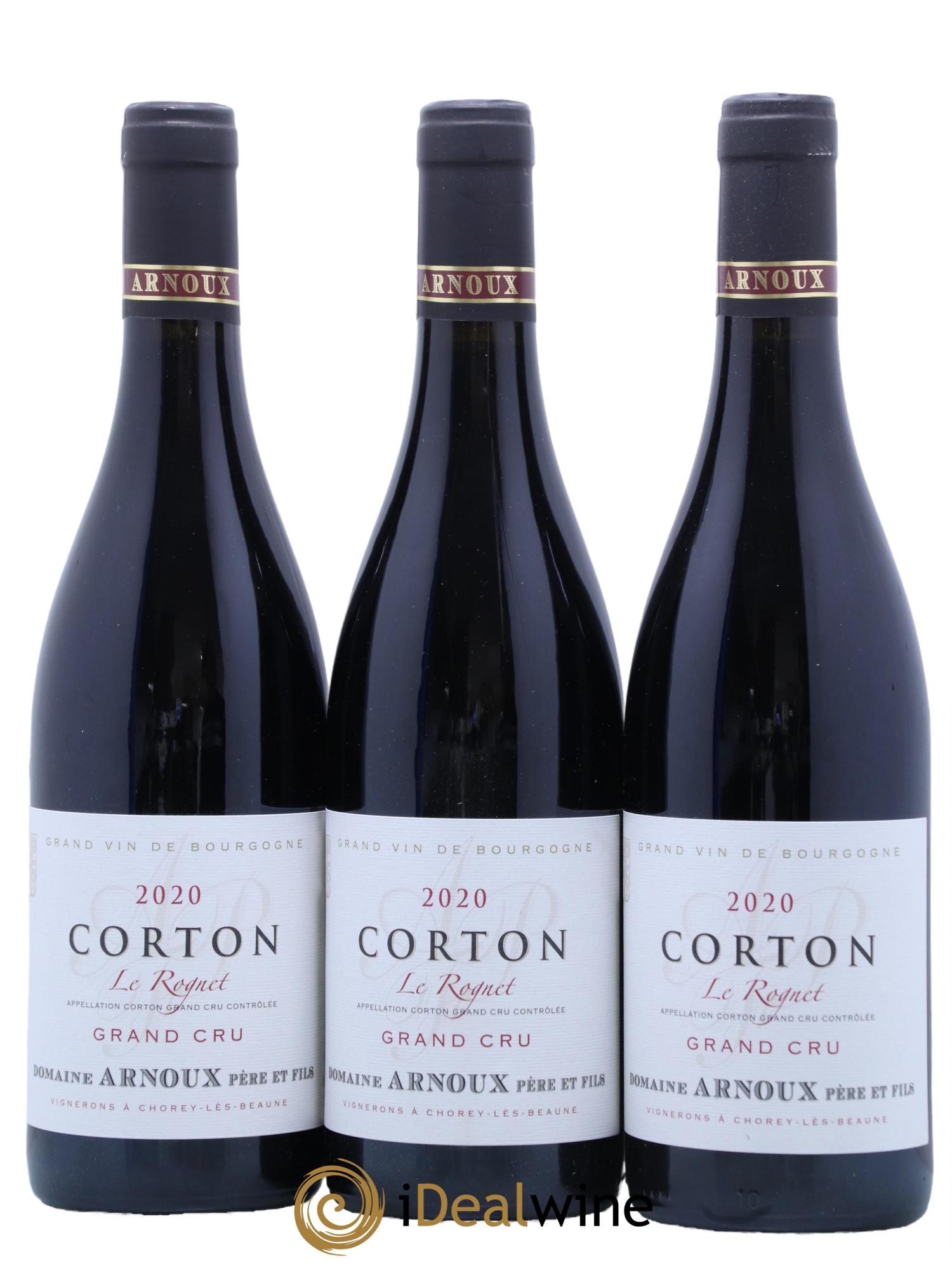 Corton Grand Cru Le Rognet Domaine Arnoux Pere et Fils 2020 - Lot de 3 bouteilles - 0