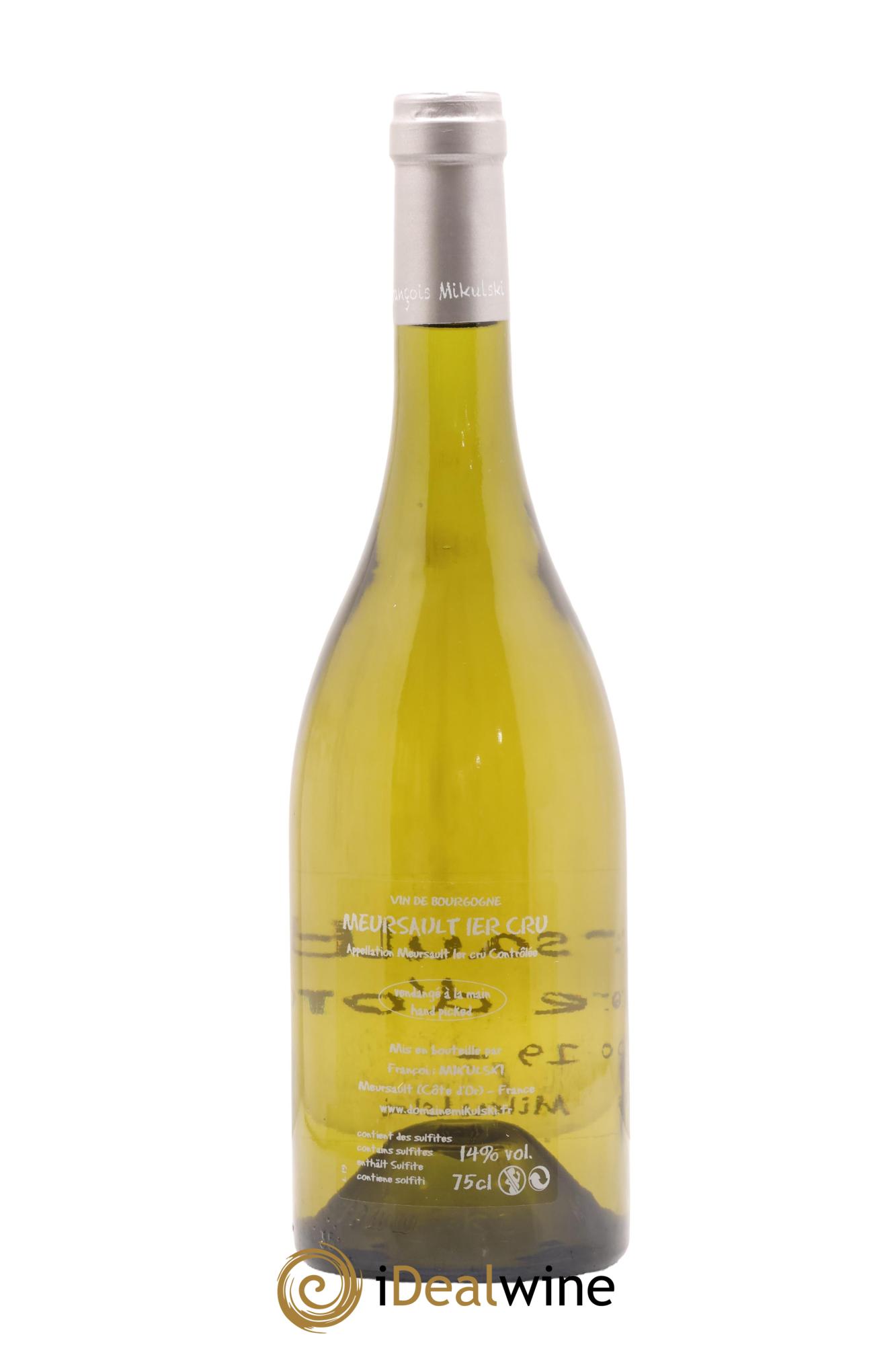 Meursault 1er Cru Goutte d'Or François Mikulski 2019 - Lot de 1 bouteille - 1