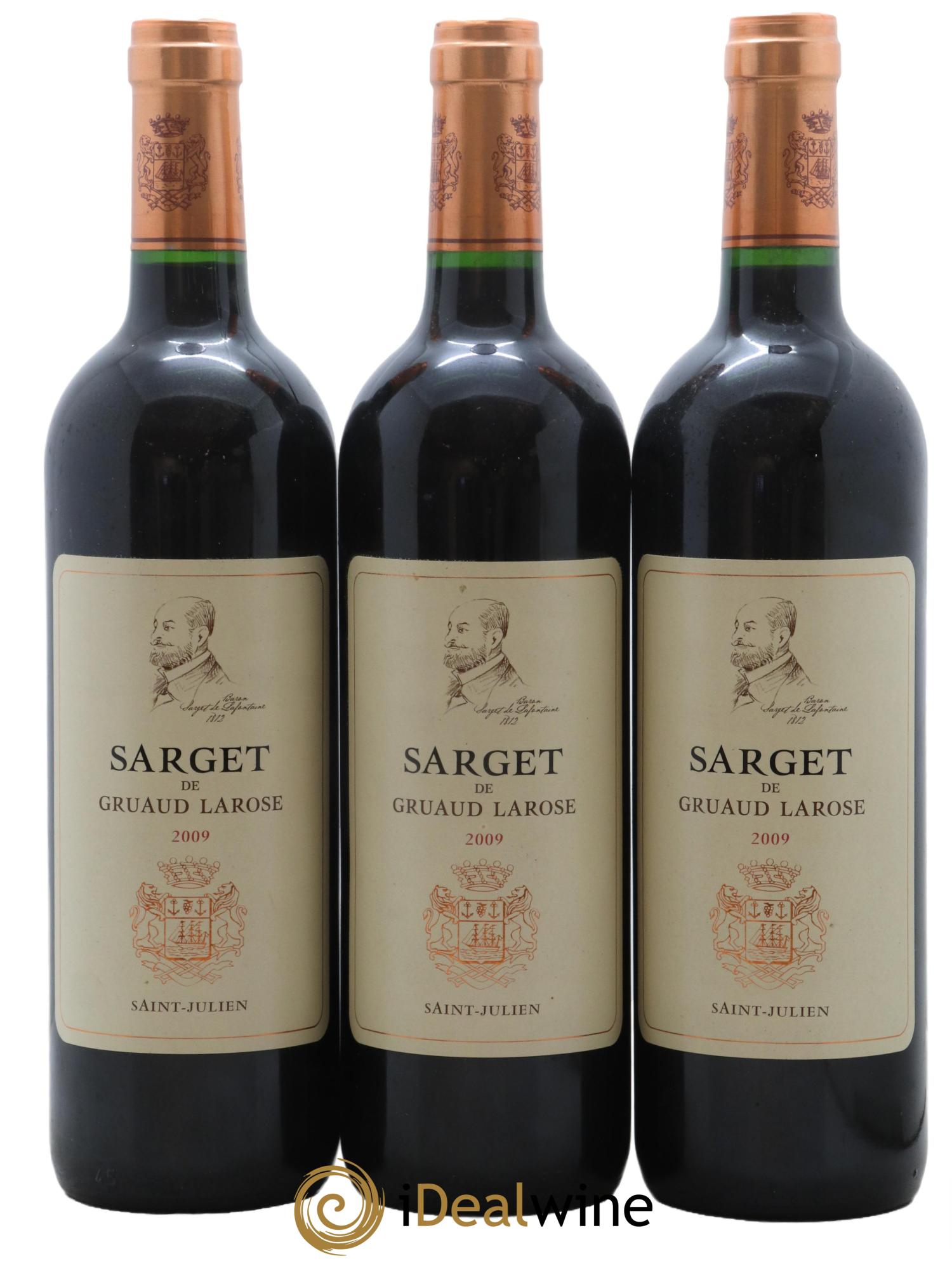 Sarget de Gruaud Larose Second Vin 2009 - Lot de 3 bouteilles - 1