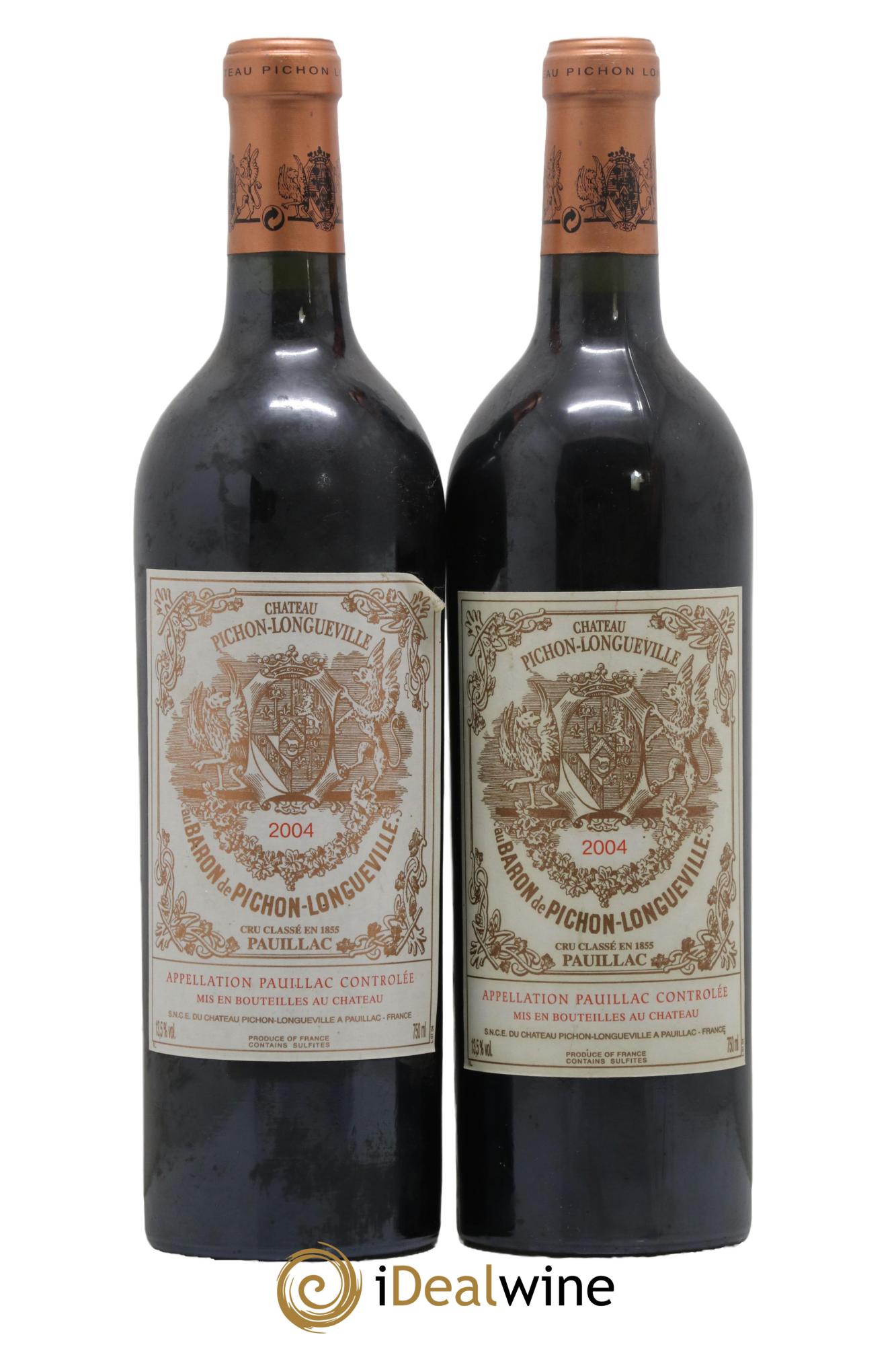 Pichon Longueville Baron 2ème Grand Cru Classé 2004 - Lot de 2 bouteilles - 0