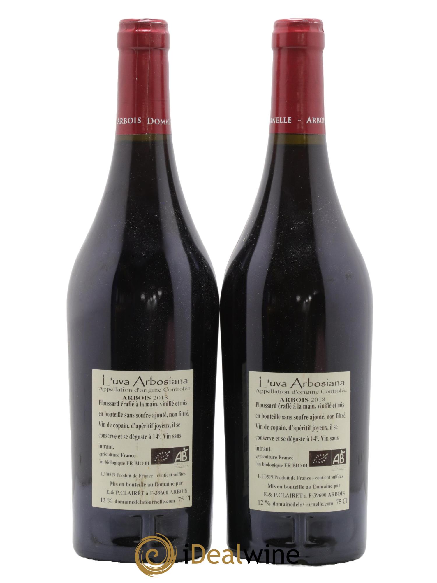 Arbois Uva Arbosiana Domaine de la Tournelle 2018 - Lotto di 2 bottiglie - 1