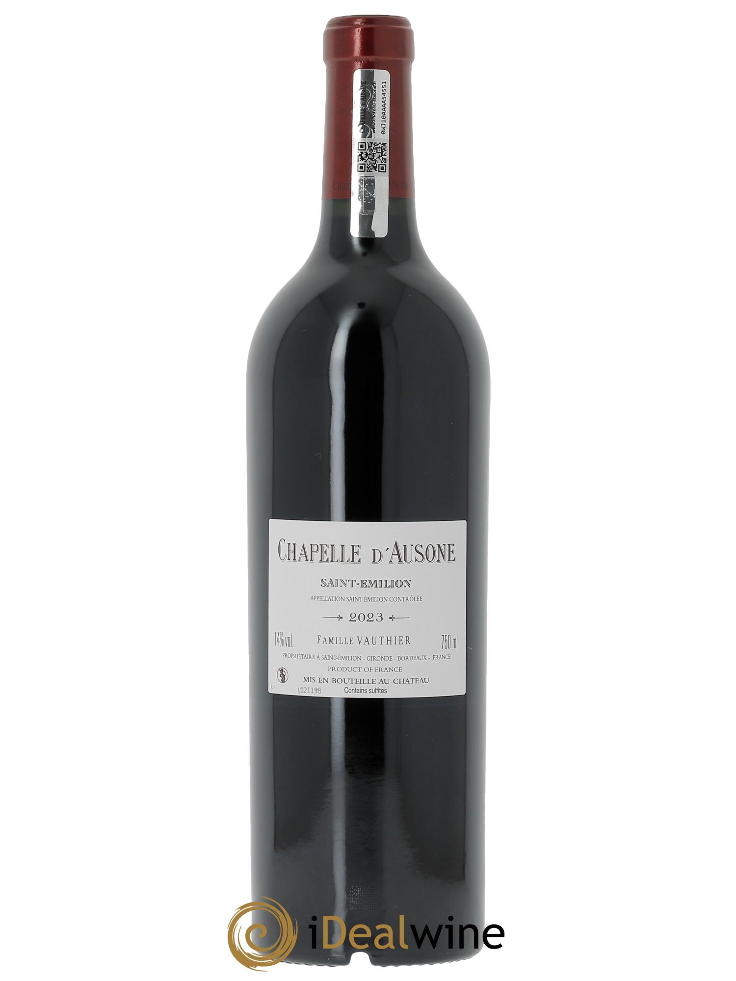 Chapelle d'Ausone Second Vin (CBO à partir de 3 bts) 2023 - Lot de 1 bouteille - 1