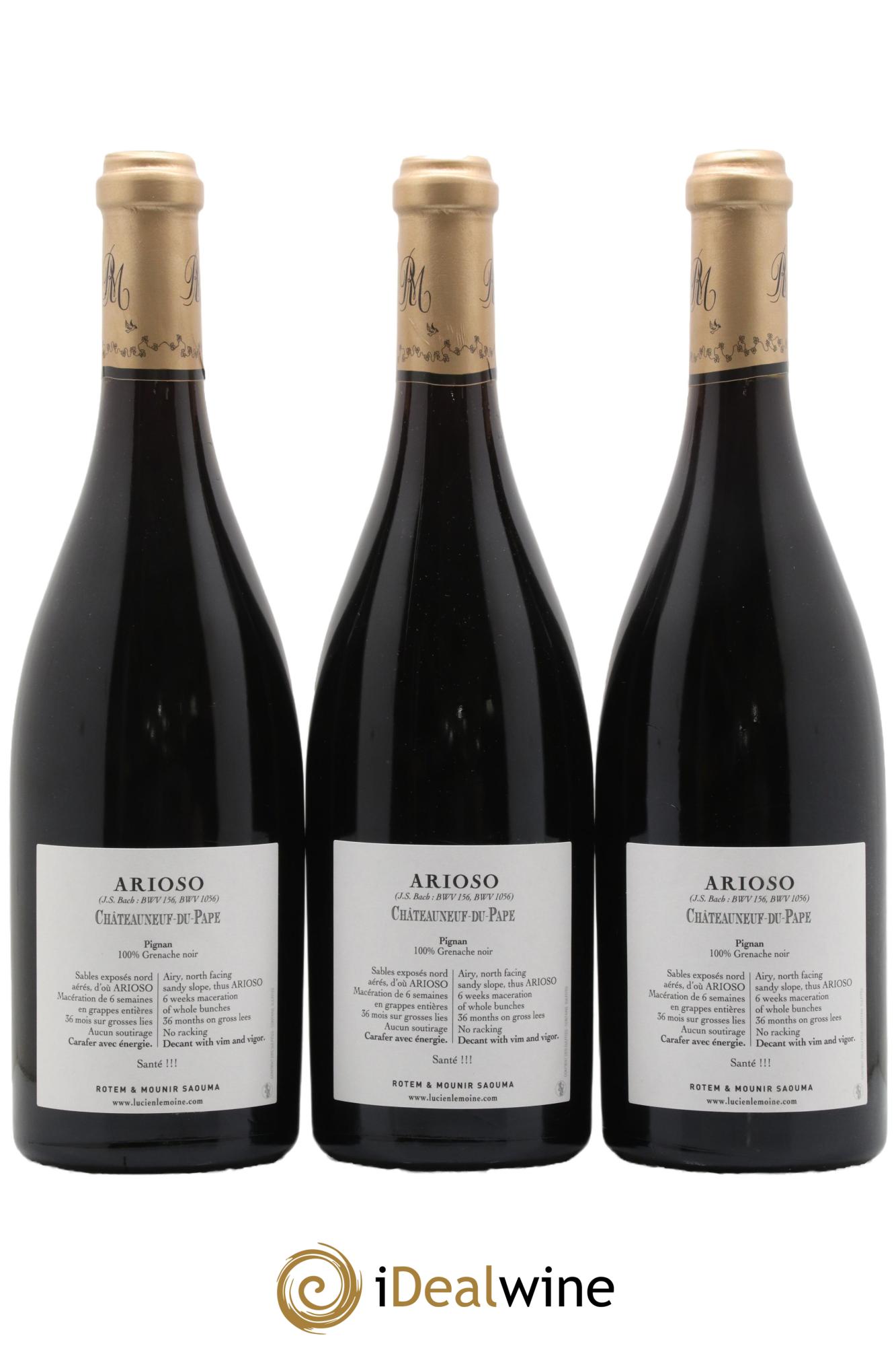 Châteauneuf-du-Pape Arioso Rotem & Mounir Saouma 2020 - Lot de 3 bouteilles - 1
