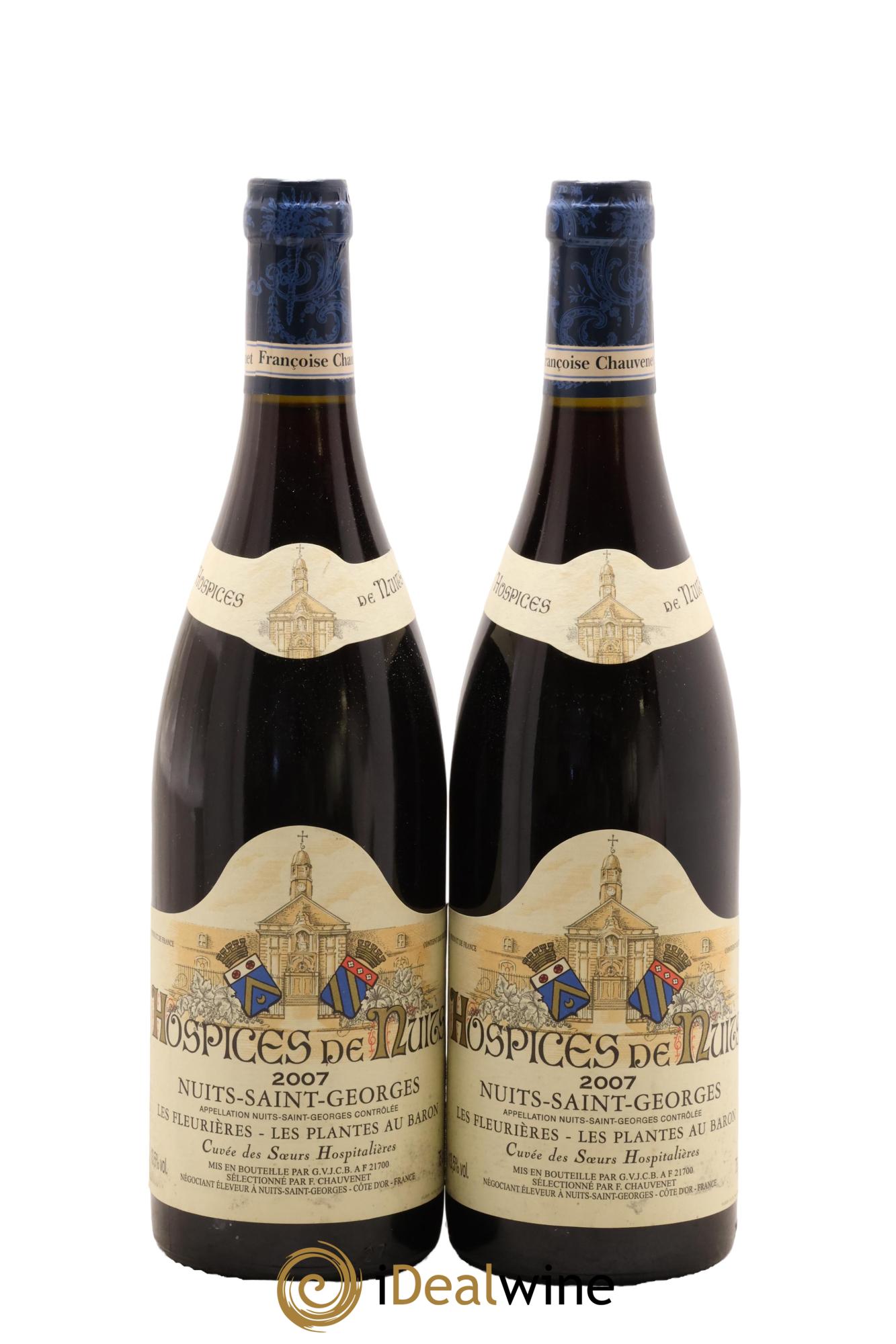 Nuits-Saint-Georges Les Fleurières Les Plantes au Baron Cuvée des Sœurs Hospitalières 2007 - Lot de 2 bouteilles - 0